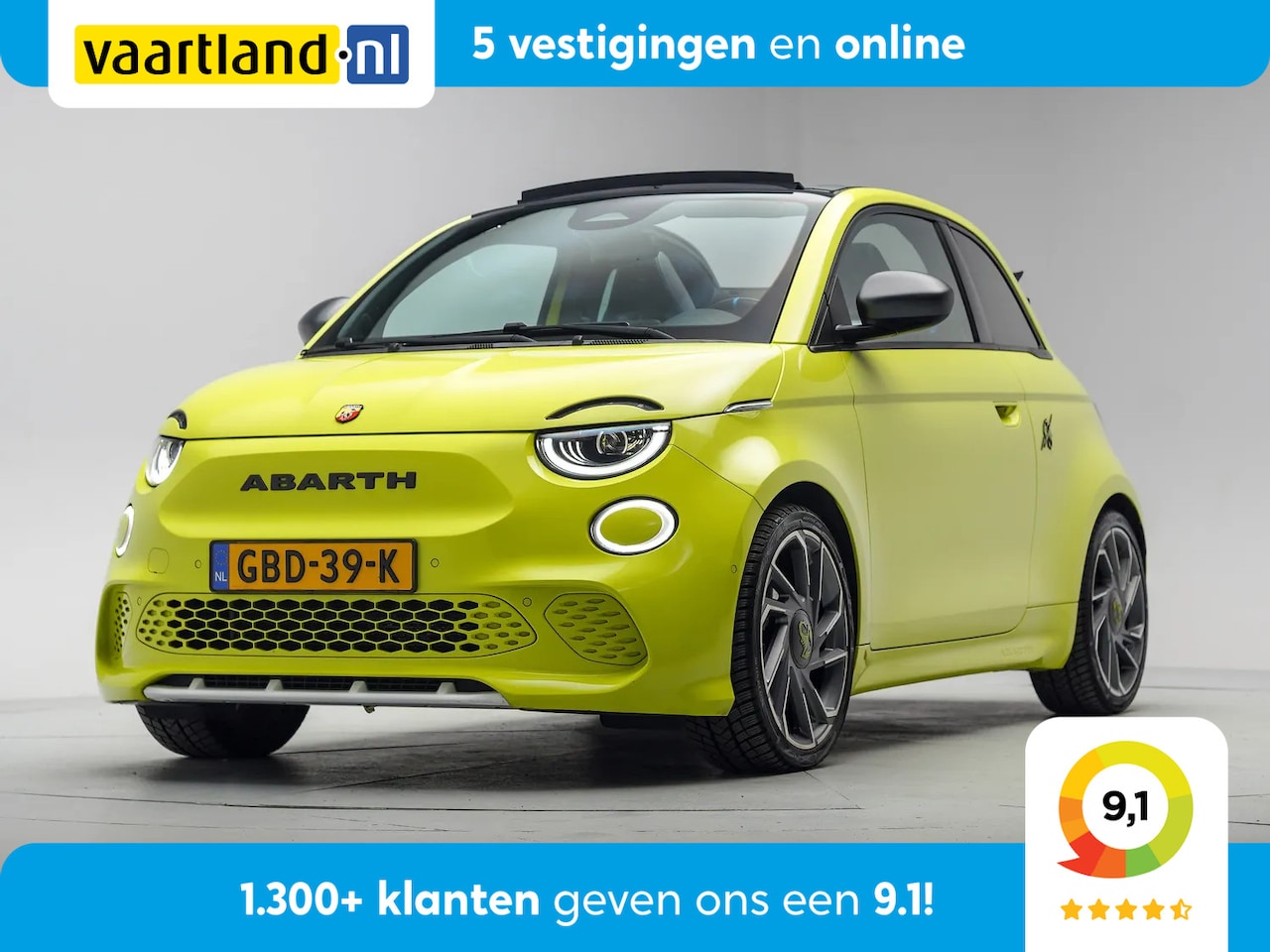 Abarth 500 - 500C Cabrio Abarth Turismo 42 kWh [ Navi Apple / Android Stoelverwarming Cruise Camera ] - AutoWereld.nl
