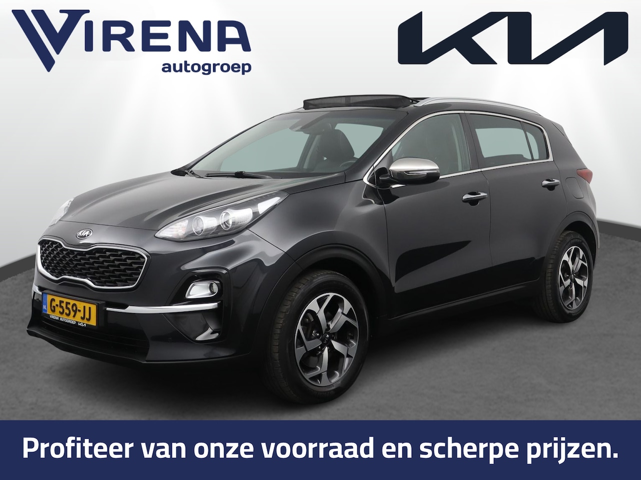 Kia Sportage - 1.6 T-GDI DynamicPlusLine Automaat - Schuif-/kanteldak - Trekhaak - Keyless - Stoelverwarm - AutoWereld.nl