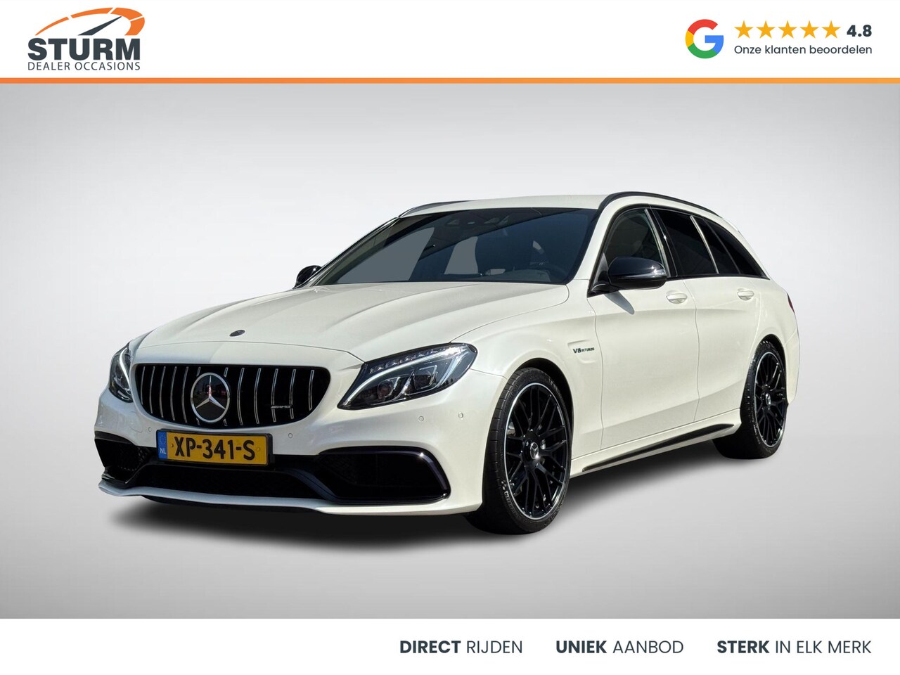 Mercedes-Benz C-klasse Estate - AMG 63 | Burmester | Geheugenstoelen | Sportuitlaat | Designo Kleur | Kruisspaak Velgen | - AutoWereld.nl