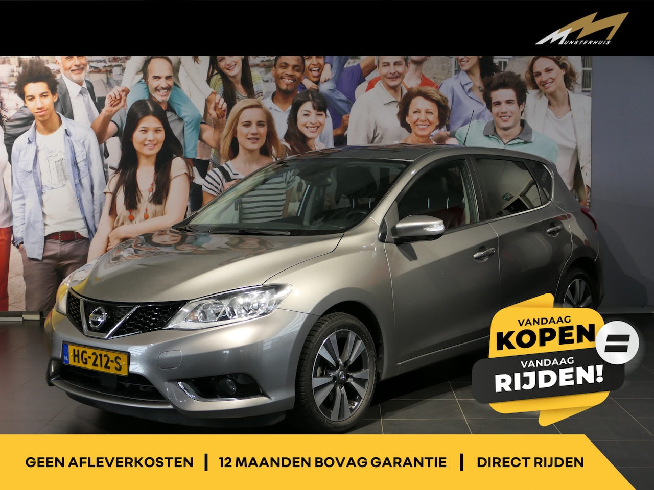Nissan Pulsar - 1.2 DIG-T Tekna - Rondom camera - Stoelverwarming - Navi - Keyless entry/start - AutoWereld.nl