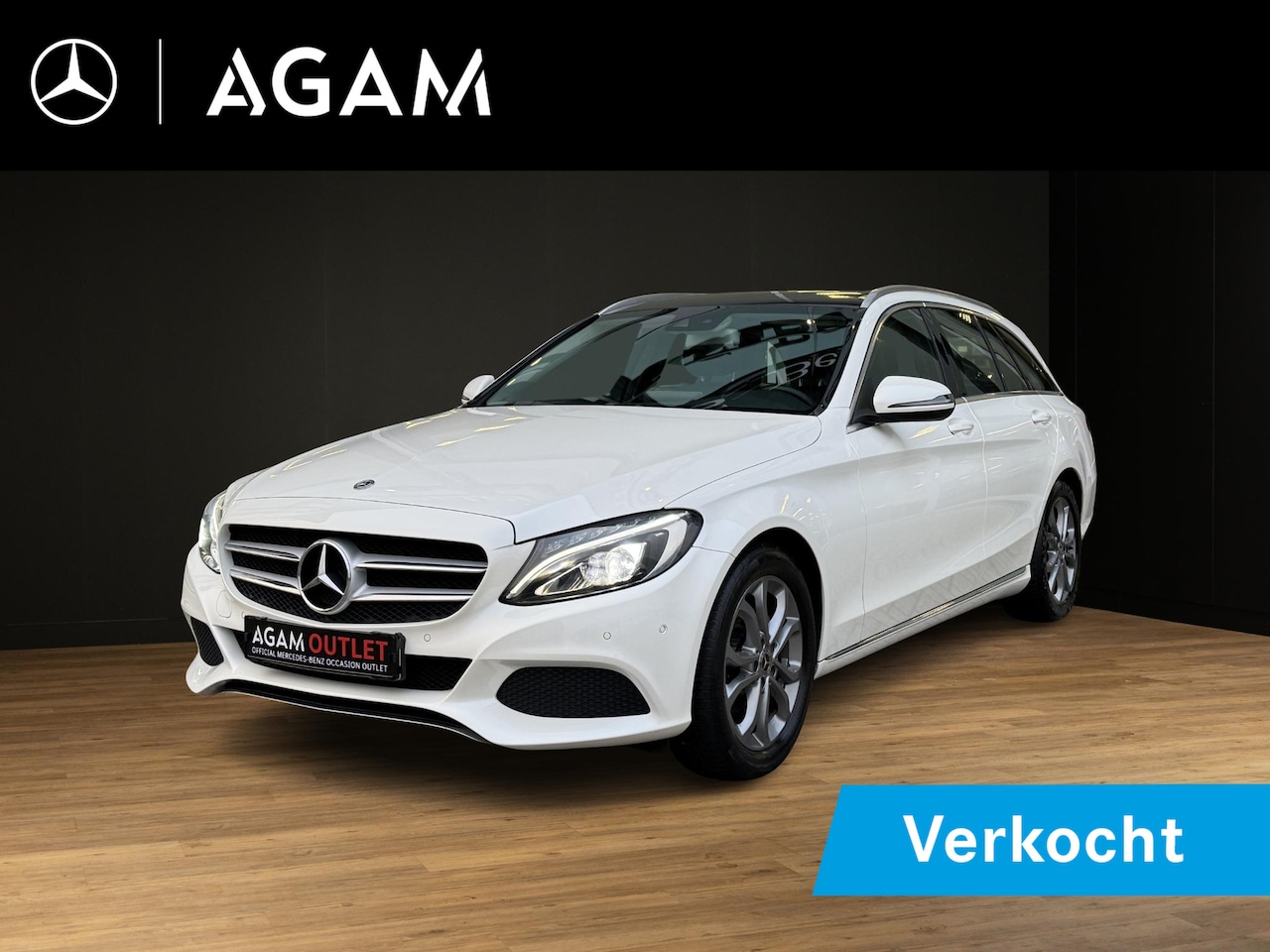 Mercedes-Benz C-klasse Estate - 180 Business Solution Panorama dak | Trekhaak | Or. NL auto | Compl. dealer onderh. - AutoWereld.nl