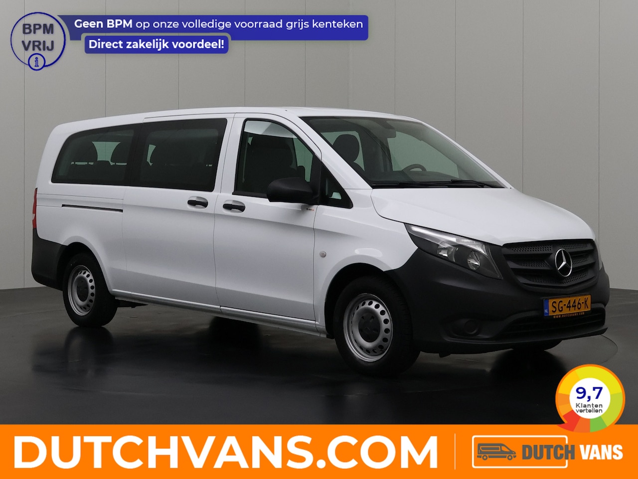 Mercedes-Benz Vito - Extra Lang 9-Persoons | Kombi | Personenbus | | Airco | 2-2-2-3 Stoelopstelling | - AutoWereld.nl
