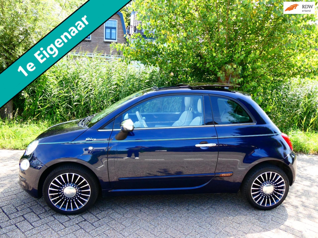 Fiat 500 - 1.2i 4-Cilinder 1e eig. RIVA Clima Cruise Leder Navi Schuifdak - AutoWereld.nl