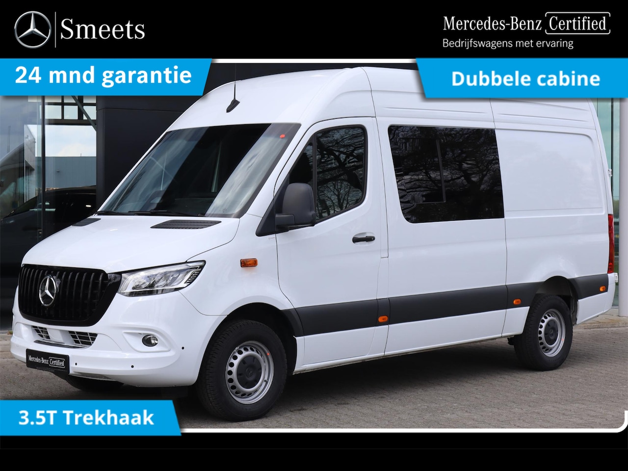 Mercedes-Benz Sprinter - 317 L2H2 DC 6 pers. 3.5T TREKHAAK - AutoWereld.nl