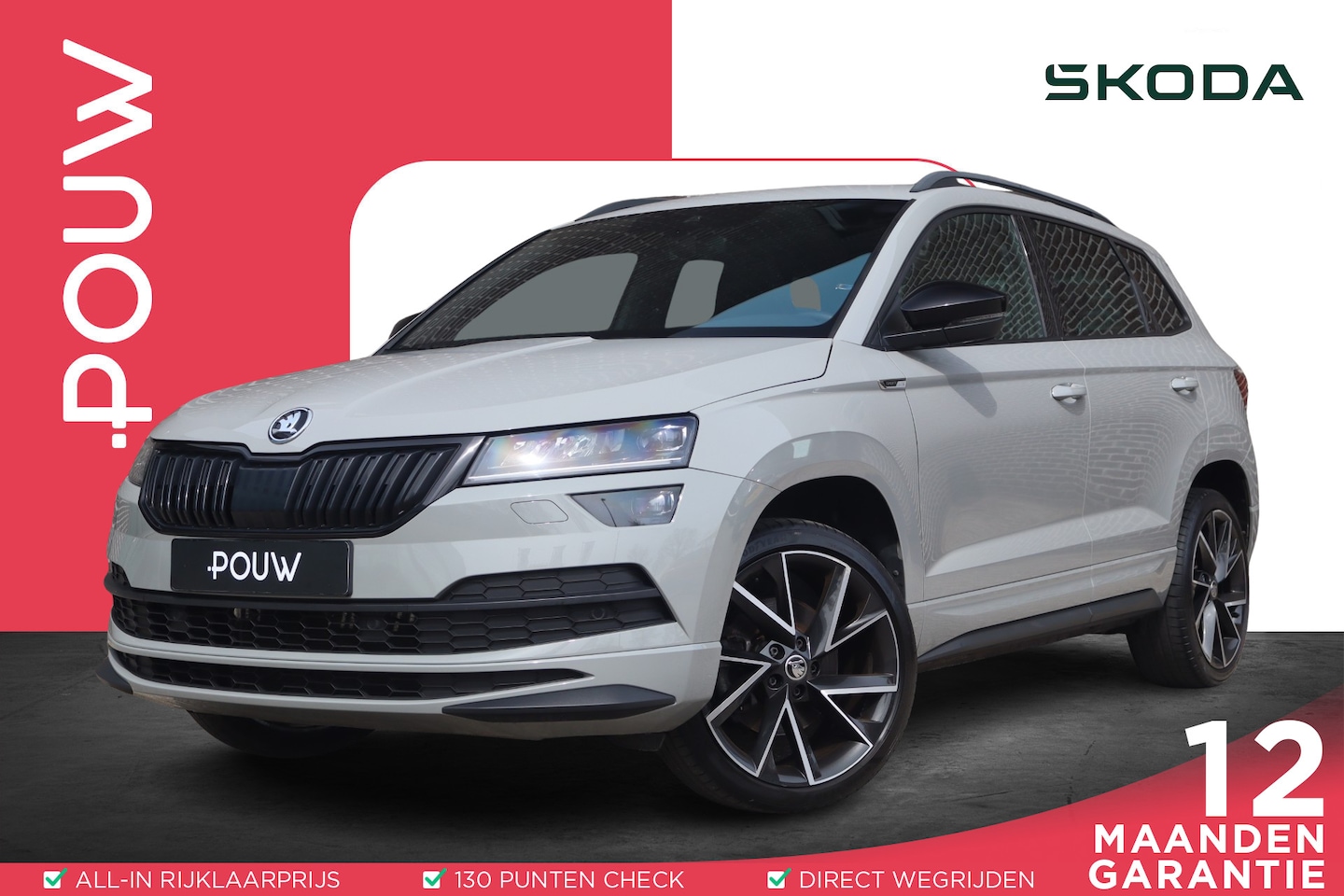 Skoda Karoq - 1.5 TSI 150pk DSG ACT Sportline Business | Trekhaak Wegklapbaar | Panoramadak | Voorruitve - AutoWereld.nl