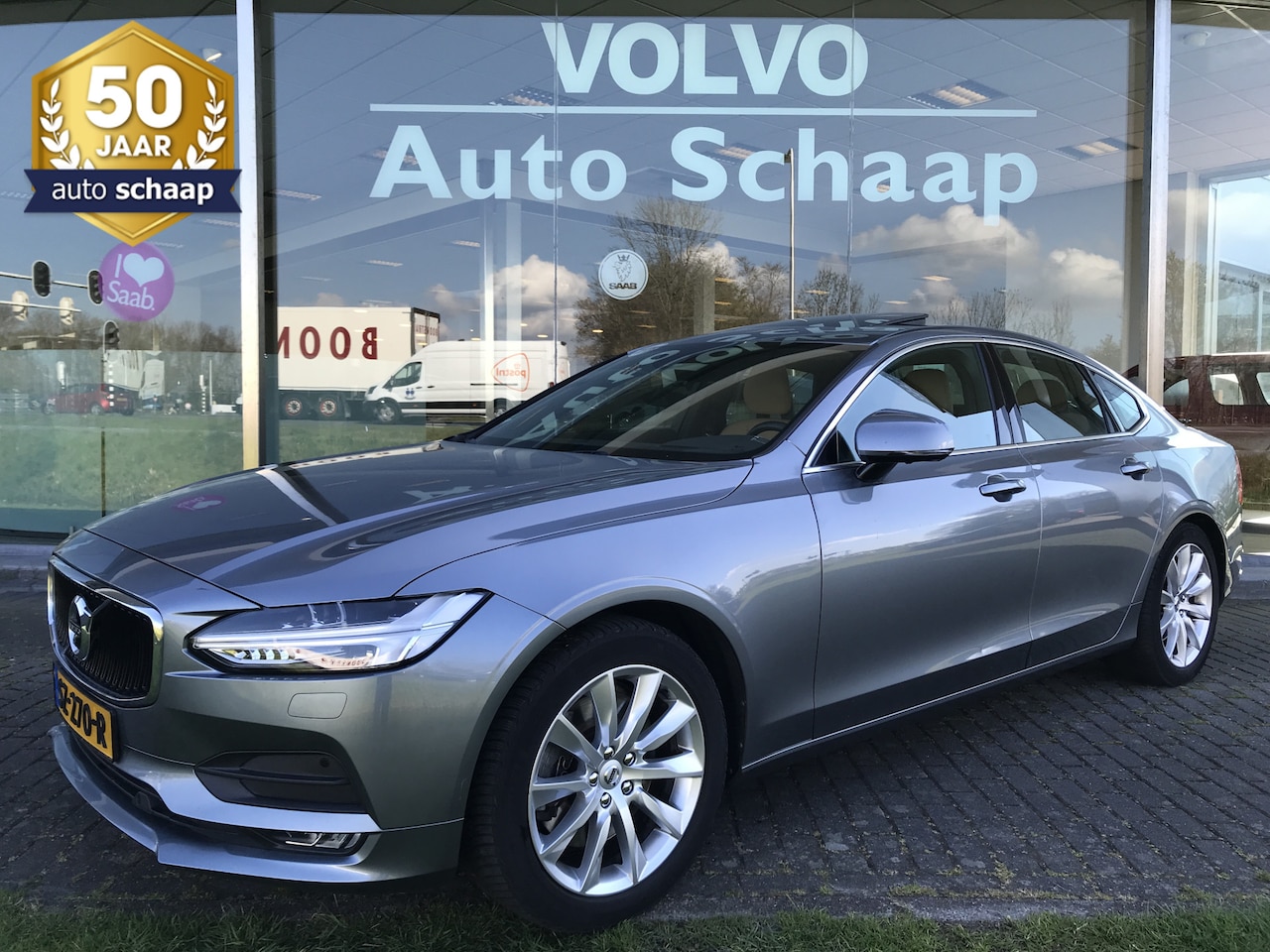 Volvo S90 - 2.0 T5 Momentum Luxury Line | Rijklaar incl garantie |  Schuifdak 360 camera Keyless Adapt - AutoWereld.nl