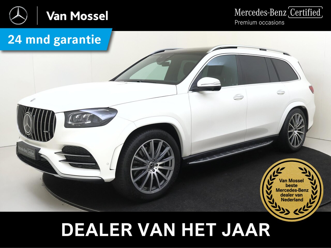 Mercedes-Benz GLS - 400 d 4MATIC Premium Plus 7 Persoons /Panoramadak / Trekhaak /Burmester/ HUD /Rijassistent - AutoWereld.nl