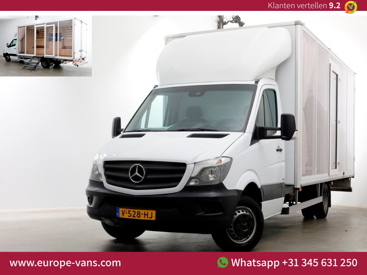 Mercedes-Benz Sprinter - 514 CDI 143pk E6 7G Automaat XXL Bakwagen/Demotruck/Mobiel kantoor/showroom L483cm 07-2017 - AutoWereld.nl