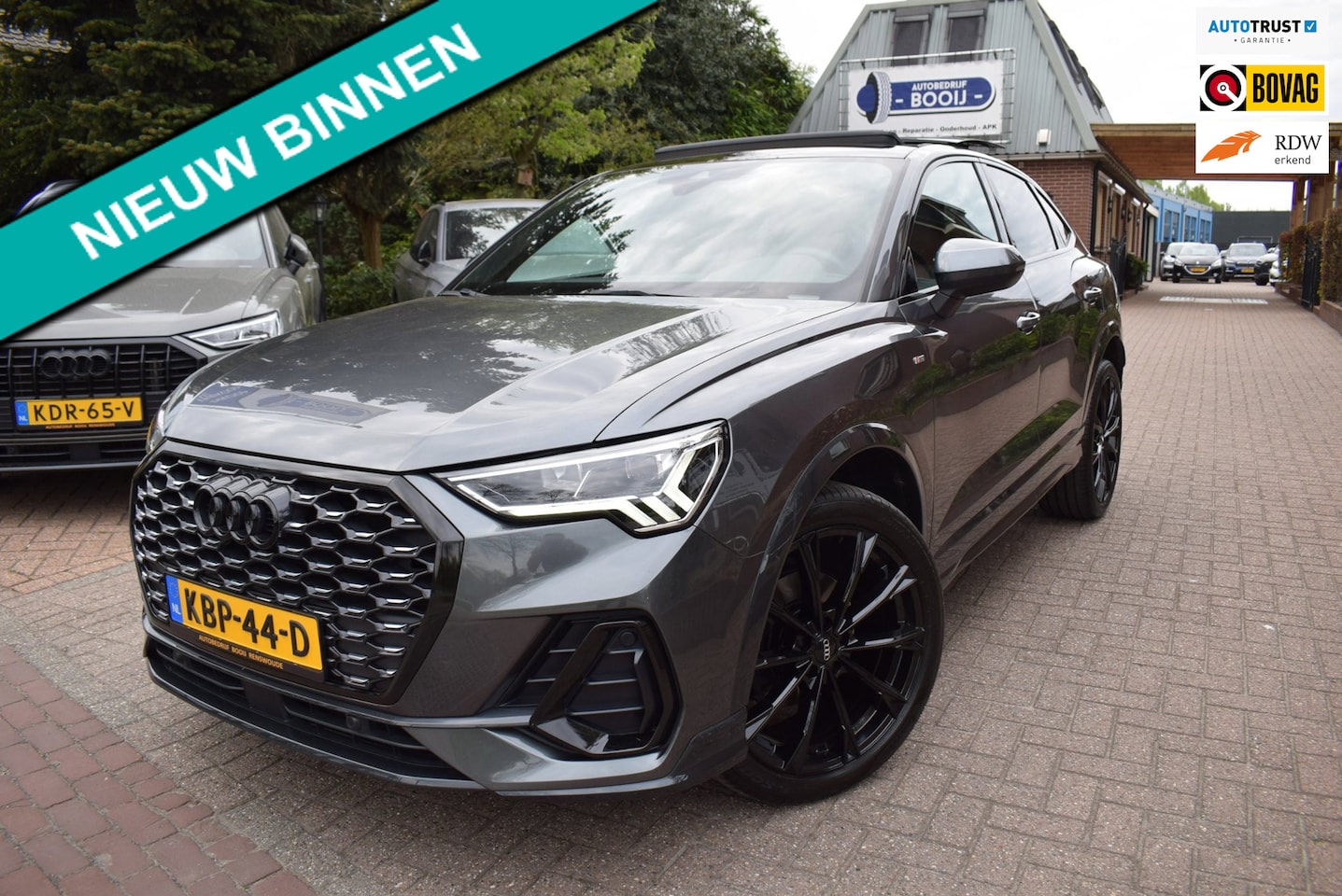 Audi Q3 Sportback - 35 TFSI S-LINE AUTOM/PANO DAK/LEDER/NAVI/CARPLAY/CAMERA/CRUISE/AIRCO-ECC/BLUETOOTH/TREKH/P - AutoWereld.nl