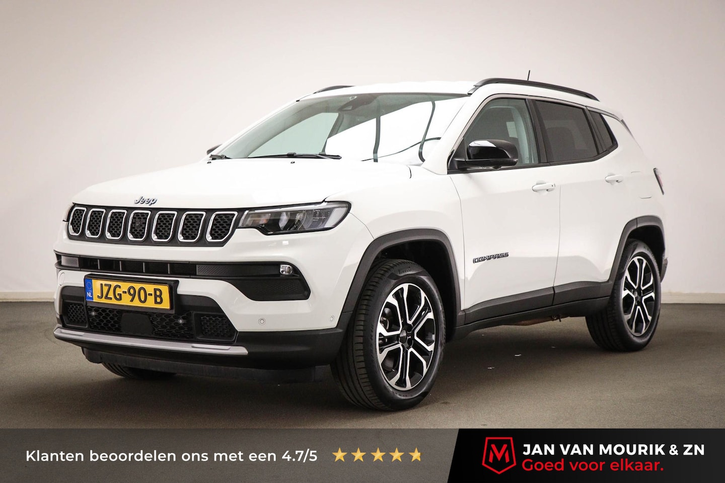 Jeep Compass - 4xe 190 Plug-in Hybrid Electric Night Eagle SOH 94% | LED | HALF LEDER | DAB | 360 CAMERA - AutoWereld.nl
