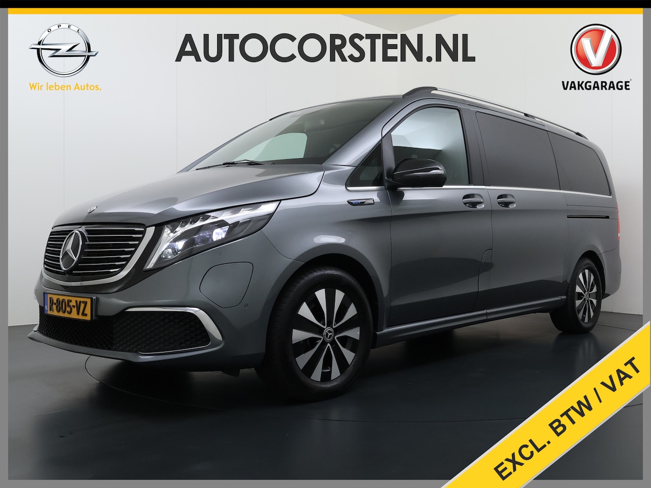 Mercedes-Benz EQV - 300 L2 7-Persoons Leder Captain Chairs SOH 95% Elek.Stoelen+Memory+Verwarmd Burmester®-Aud - AutoWereld.nl