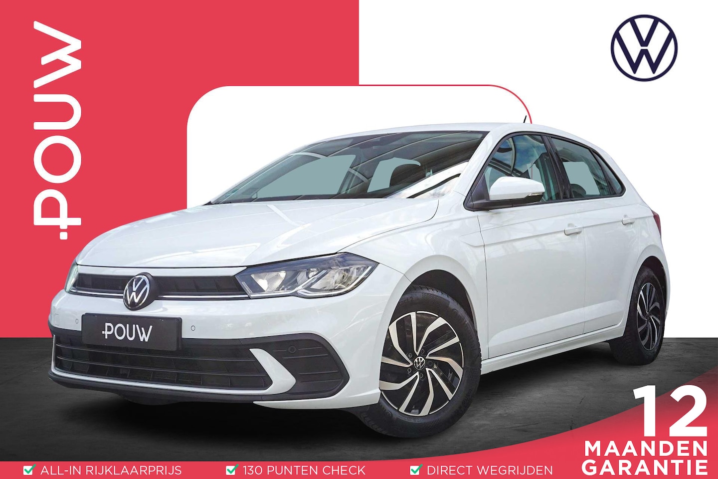 Volkswagen Polo - 1.0 TSI 95pk Life | Apple Carplay & Android Auto | Parkeersensoren V+ A | All Season Bande - AutoWereld.nl