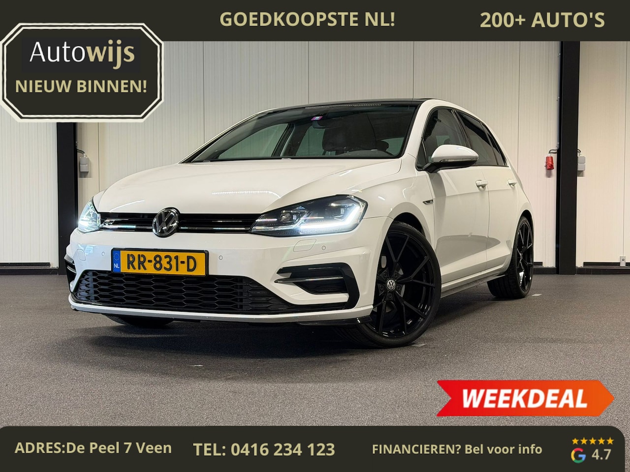 Volkswagen Golf - 1.5 TSI Highline Business R|PANO|LED|LEDER|CARPLAY|GOED ONDERHOUDEN| - AutoWereld.nl