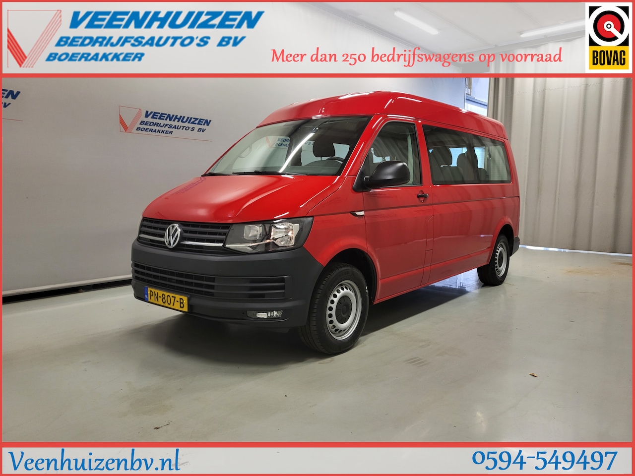 Volkswagen Transporter Kombi - 2.0TDI L2/H2 8-Personenbus Automaat Euro 6! - AutoWereld.nl