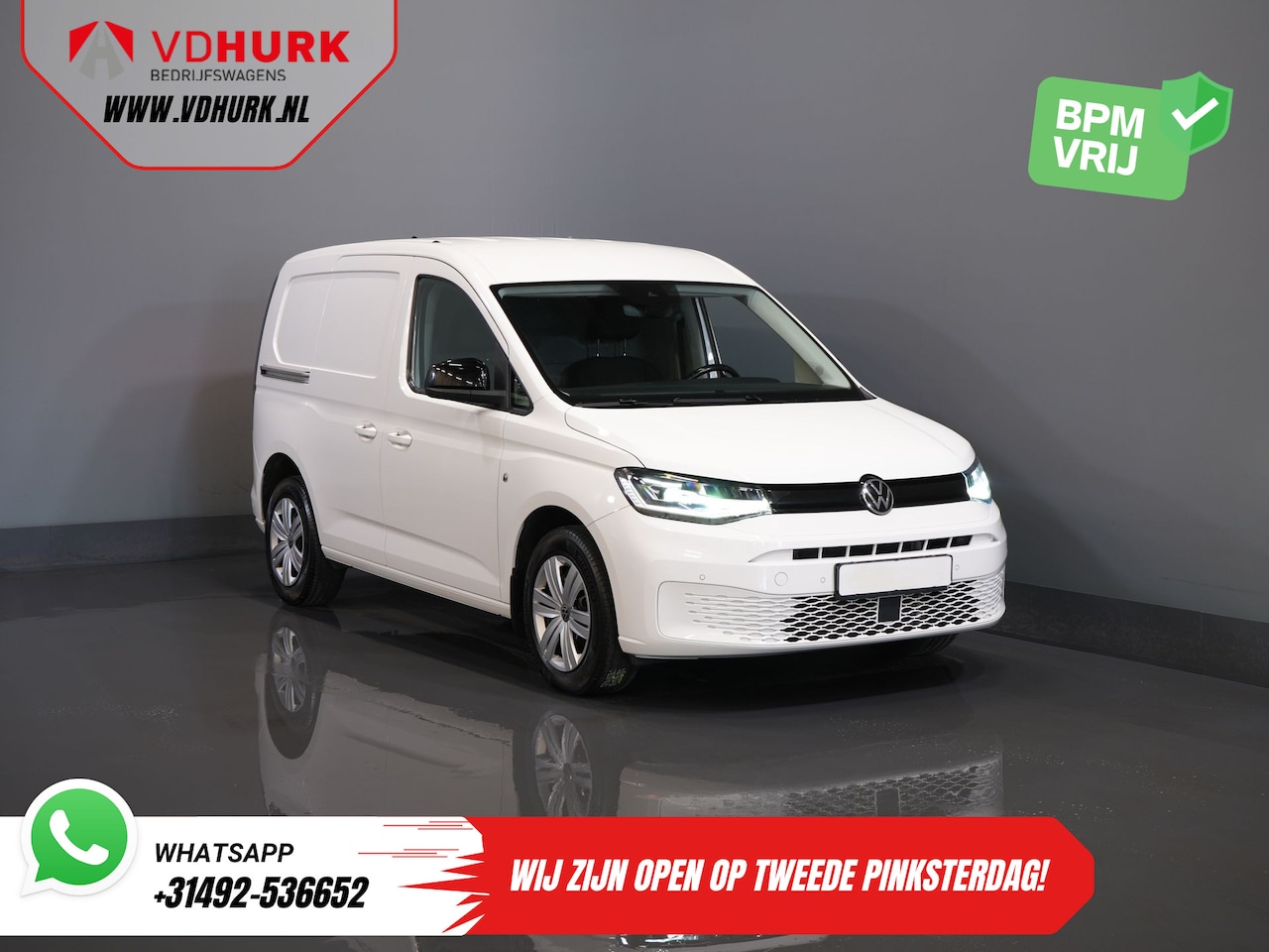 Volkswagen Caddy Cargo - 2.0 TDI 125 pk DSG Aut. LED/ Standkachel/ Stoelverw./ Carplay/ Airco/ Cruise/ PDC/ Trekhaa - AutoWereld.nl