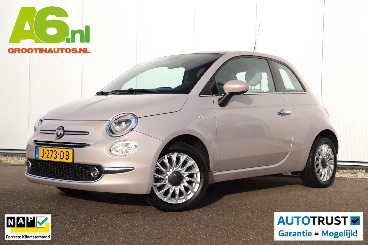 Fiat 500 - 1.0 Hybrid Star Panoramadak Two Tone Interieur Half Leder Carplay Navigatie 15 inch LMV Cr - AutoWereld.nl