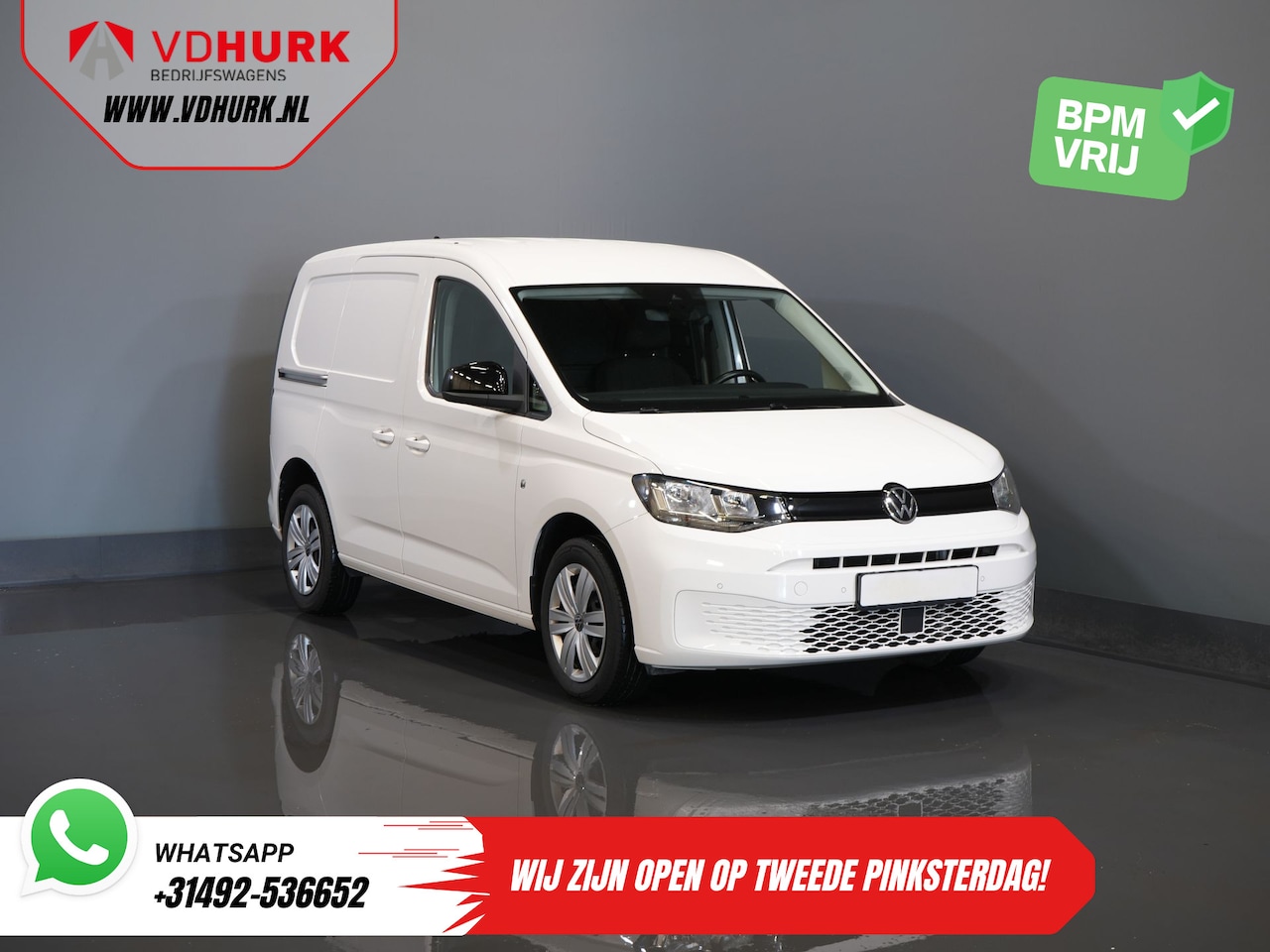 Volkswagen Caddy Cargo - 2.0 TDI 125 pk DSG Aut. Adapt.Cruise/ Carplay/ Airco/ Navi/ PDC/ DAB/ Trekhaak - AutoWereld.nl
