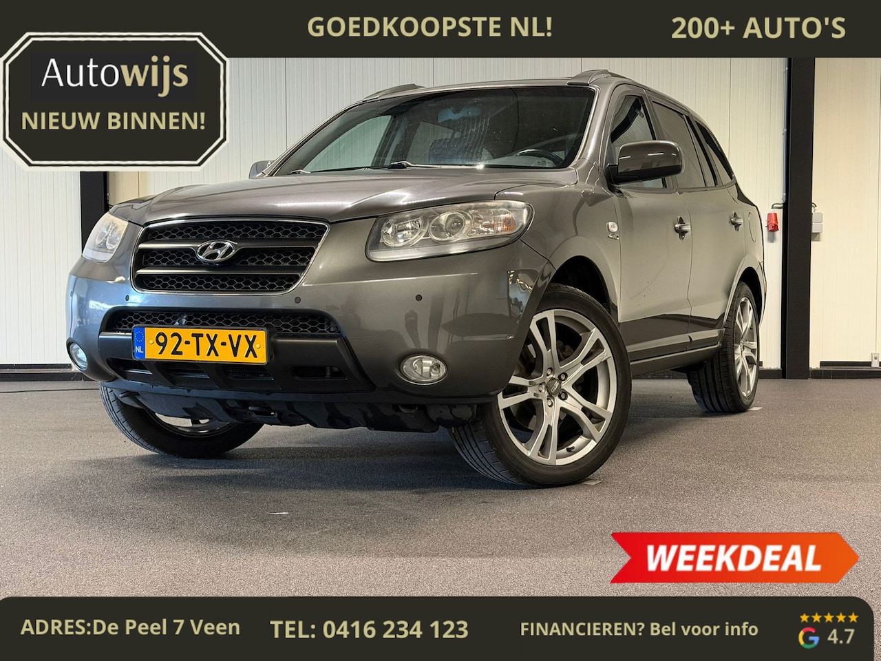 Hyundai Santa Fe - 2.7i V6 4WD Style|TREKHAAK|PANO|LEDER|STOELVERW|GOED ONDERHOUDEN - AutoWereld.nl