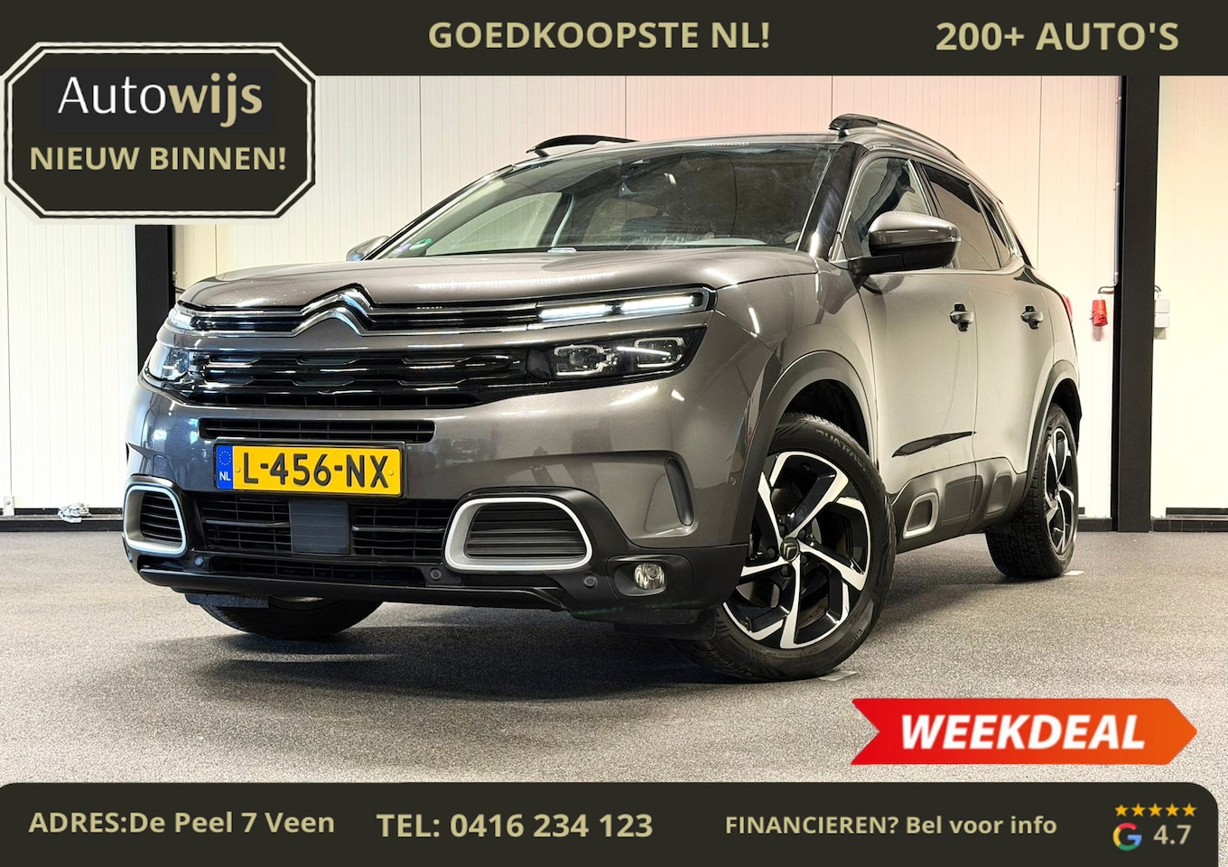 Citroën C5 Aircross - 1.2 PureTech Business|AUT|LED|CAMERA|LEDER|D-RIEM VV - AutoWereld.nl