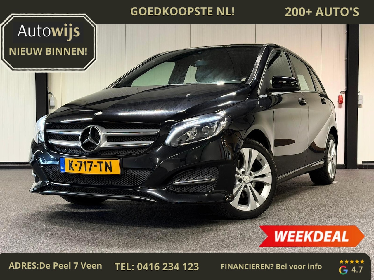 Mercedes-Benz B-klasse - 160 Ambition|FACELIFT|LED|NAVI|Stoelverw|GOED ONDERHOUDEN - AutoWereld.nl