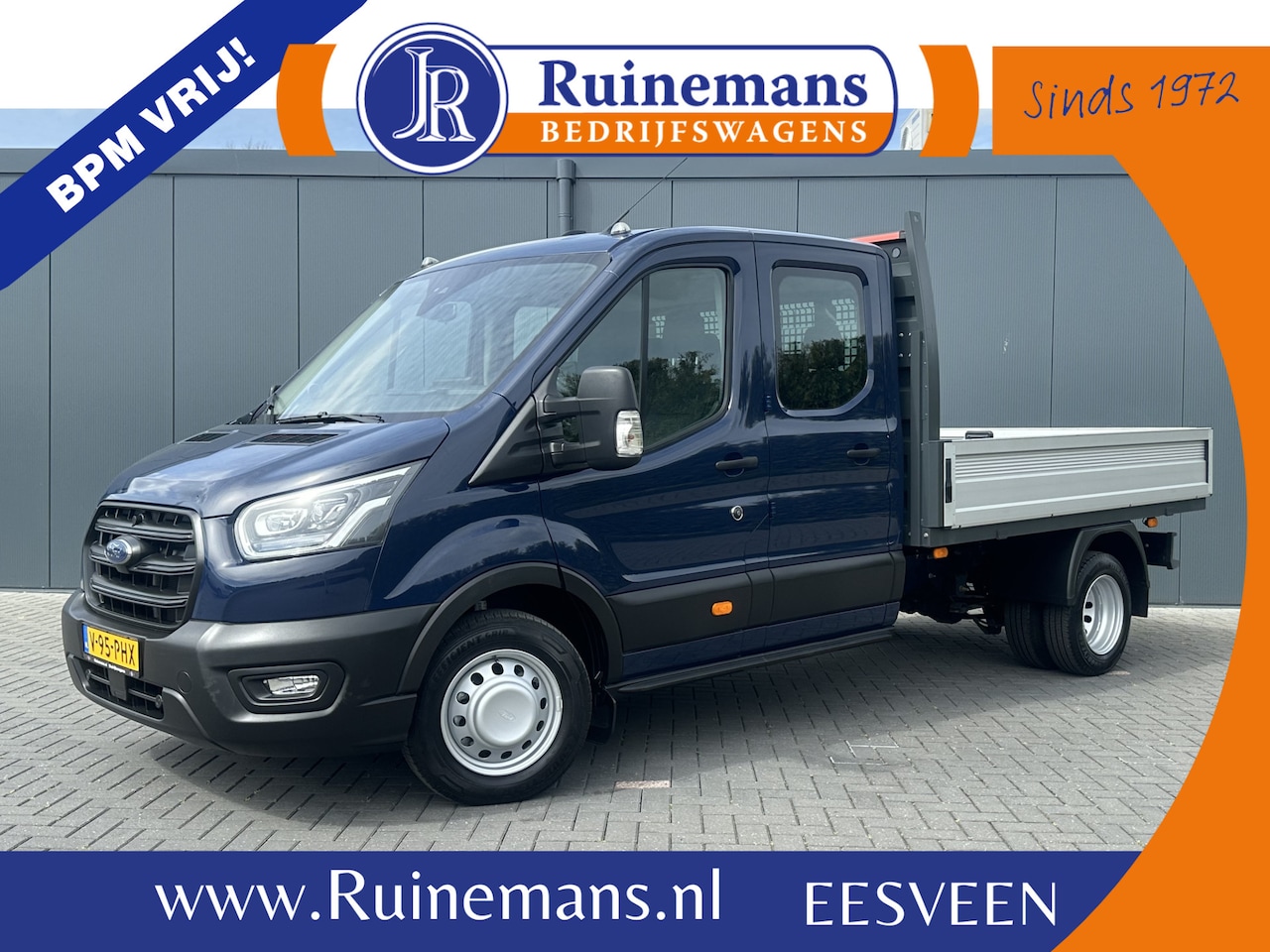 Ford Transit - 2.0 TDCI 130 PK 3.5T / PICK UP / ** 10.817 KM ** / 7 PERSOONS DUBBELE CABINE / ECC / CRUIS - AutoWereld.nl