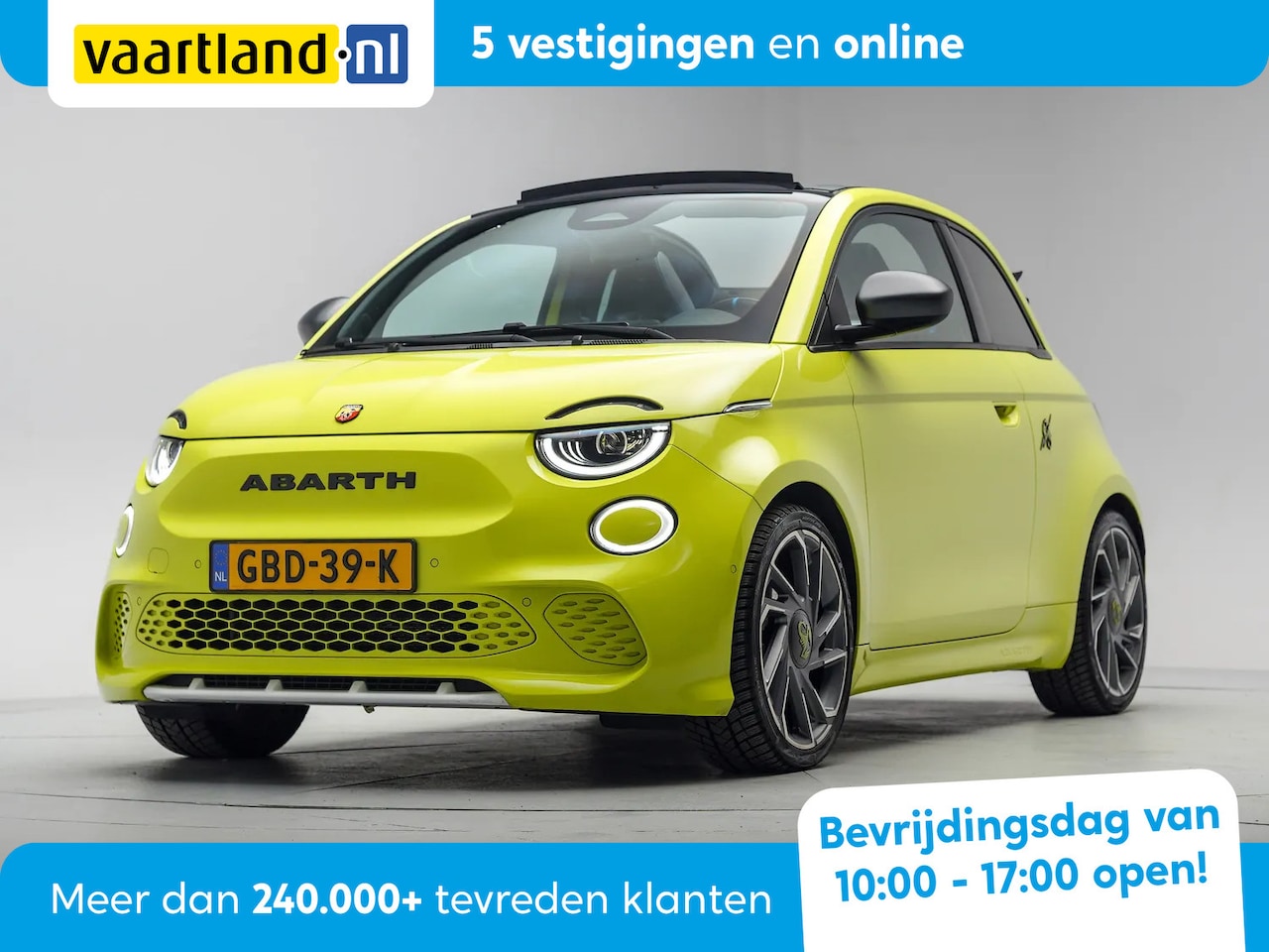Fiat 500 C - Cabrio Abarth Turismo 42 kWh [ Navi Apple / Android Stoelverwarming Cruise Camera ] - AutoWereld.nl