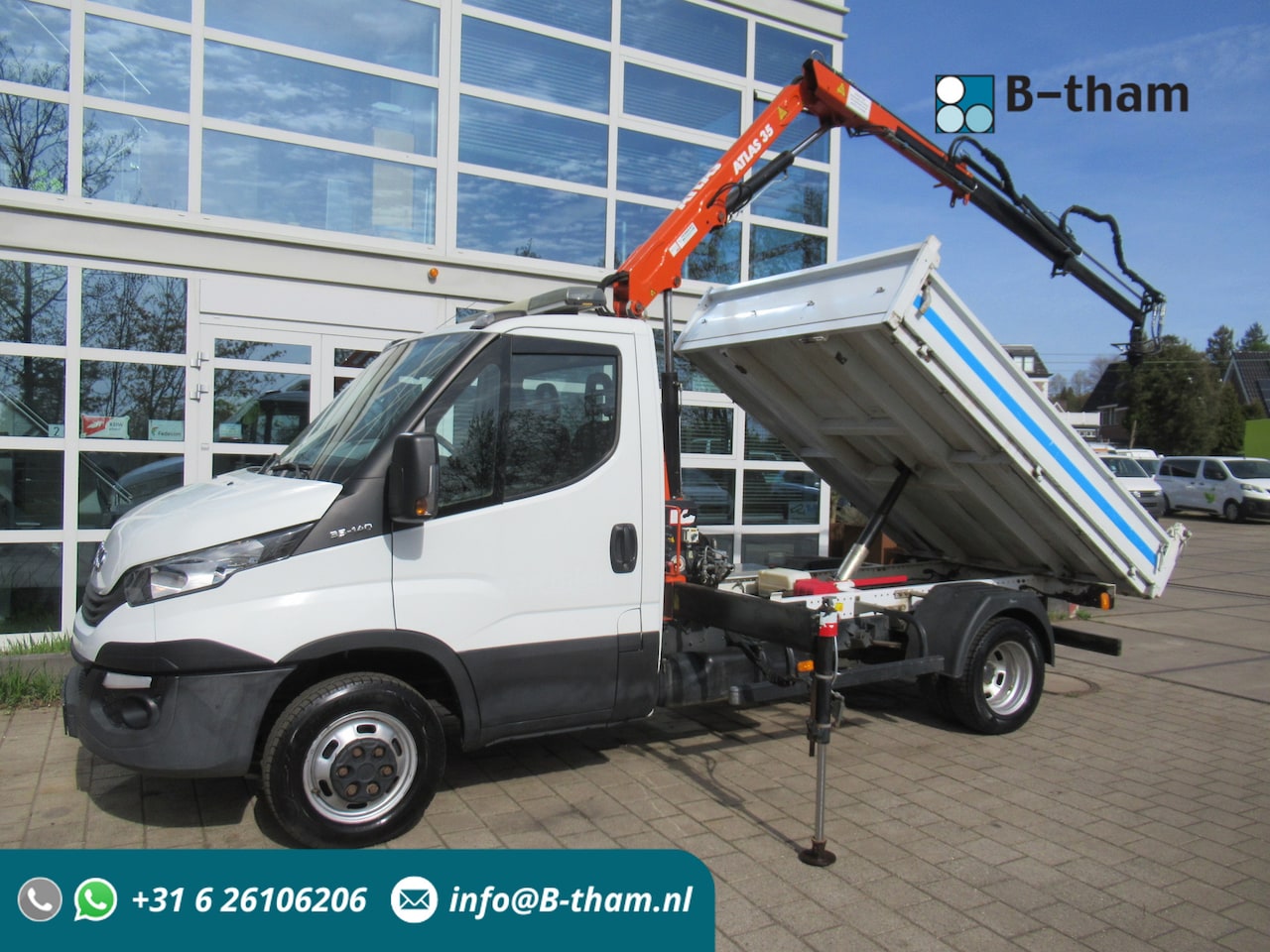 Iveco Daily - 35C14 2.3 375 Kipper + ATLAS 35-A2 Kraan Krane Crane - AutoWereld.nl
