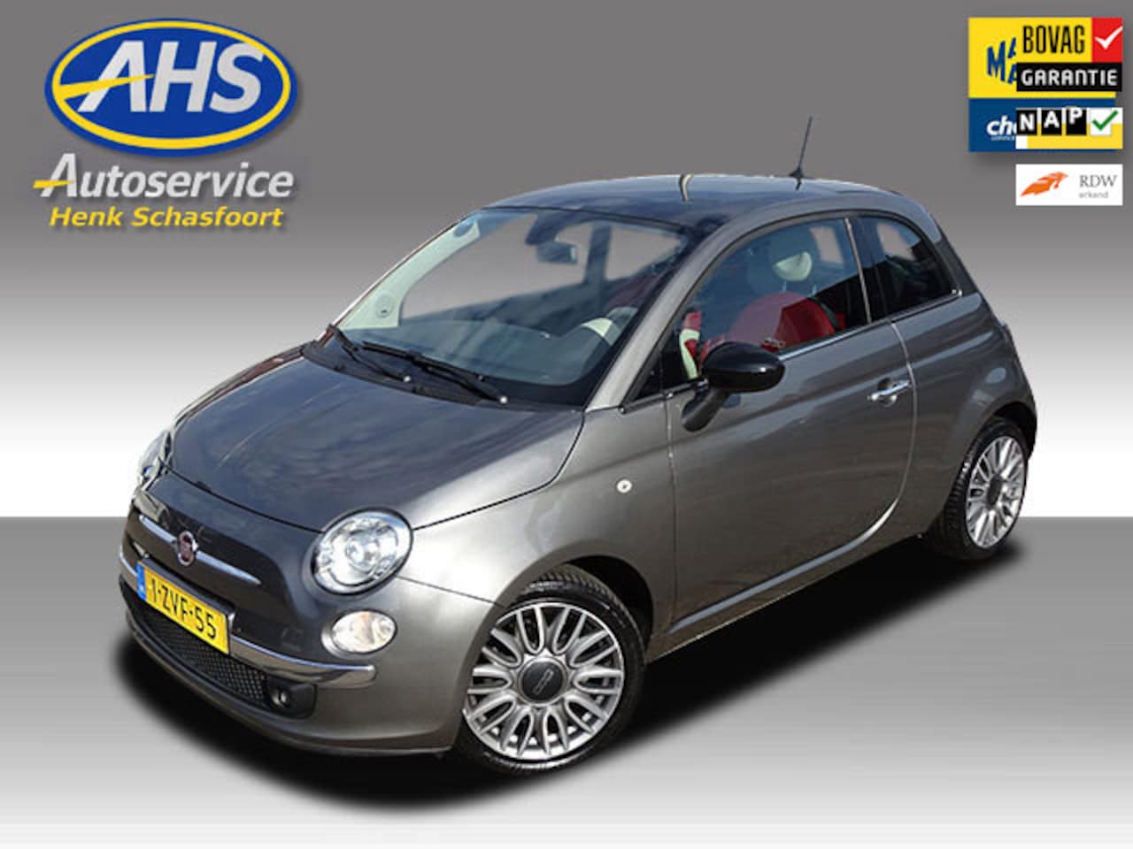 Fiat 500 - 0.9 TwinAir Turbo Cult XENON,LEER,AUTOMAAT,PANORAMADAK. - AutoWereld.nl