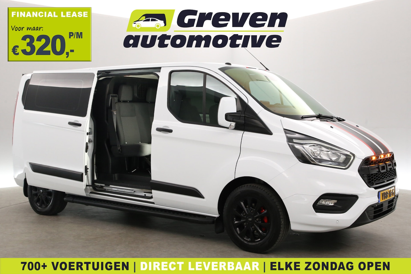 Ford Transit Custom - 2.0 TDCI L2H1 | Dubbele Cabine | Airco | Cruise | Trekhaak | Carplay | Parkeersens. - AutoWereld.nl