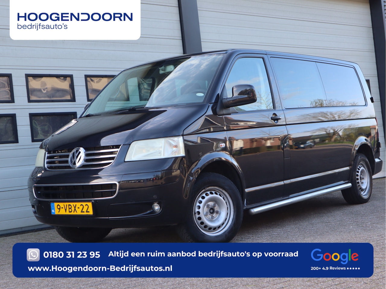 Volkswagen Transporter - 2.5 TDI 131pk 5 Pers. DC - Lang L2 - Trekhaak - Airco - AutoWereld.nl