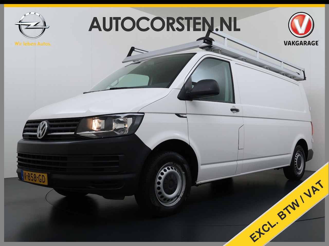 Volkswagen Transporter - 2.0TDI L2H1 Trekhaak Euro 6 Navi Airco Cruise Control Pdc Executive Plus Schuifdeur+Raam I - AutoWereld.nl