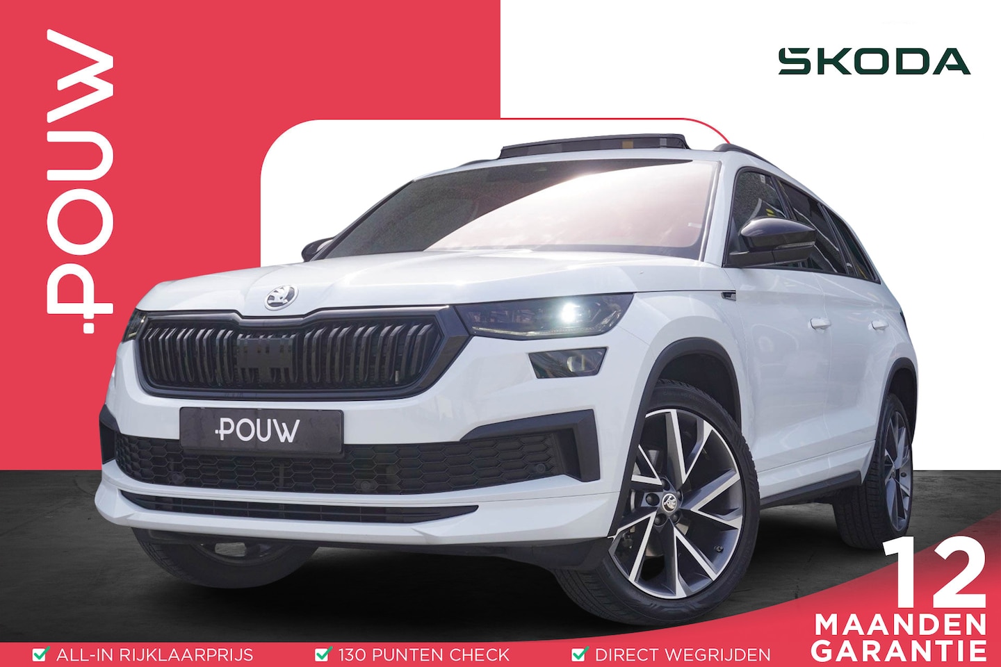 Skoda Kodiaq - 1.5 TSI 150pk DSG Sportline Business 7p. | Panoramadak | Trekhaak | 7 Persoons | 20" All S - AutoWereld.nl