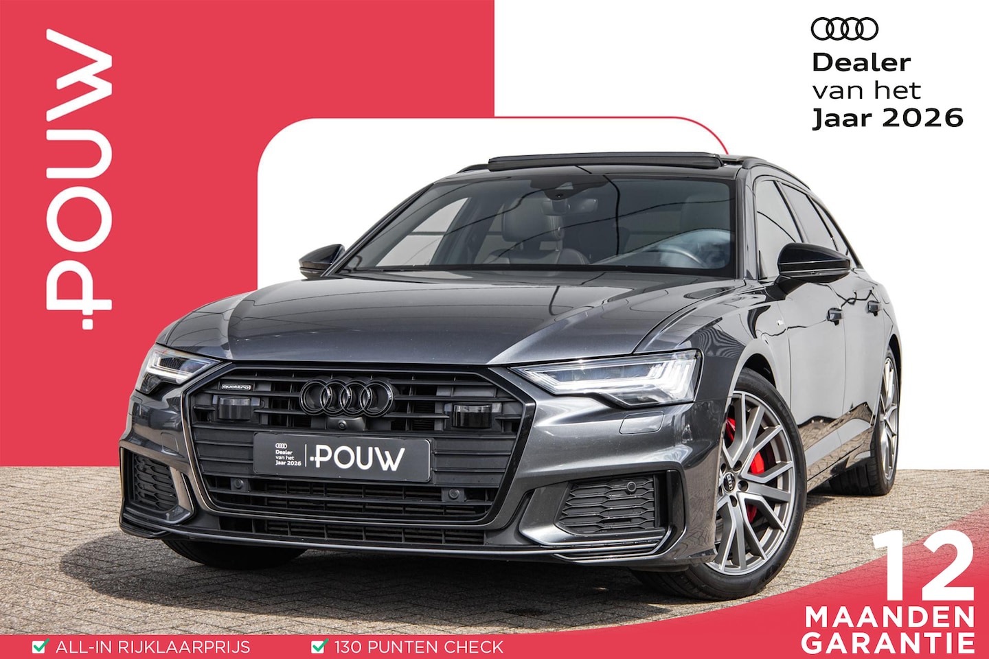 Audi A6 Avant - 55 TFSIe 367pk quattro Pro Line S Competition | 19" LMV | Panoramadak | Trekhaak | 360 Cam - AutoWereld.nl