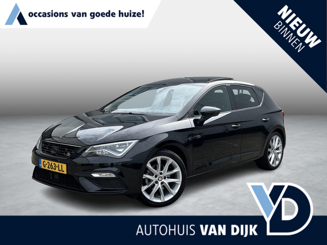 SEAT Leon - 1.5 TSI FR Business Intense | Leder/Navi/Clima/Cruise/18"/Stoelverwarming/Apple CarPlay-An - AutoWereld.nl