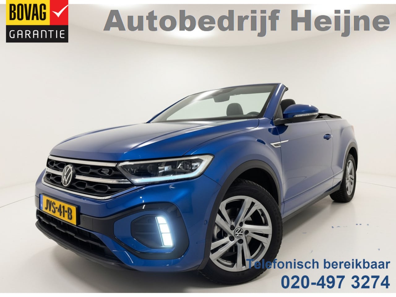 Volkswagen T-Roc Cabrio - 1.5 TSI 150PK DSG R-LINE SPORT LED/NAVI/CARPLAY/FABRIEKS GARANTIE - AutoWereld.nl
