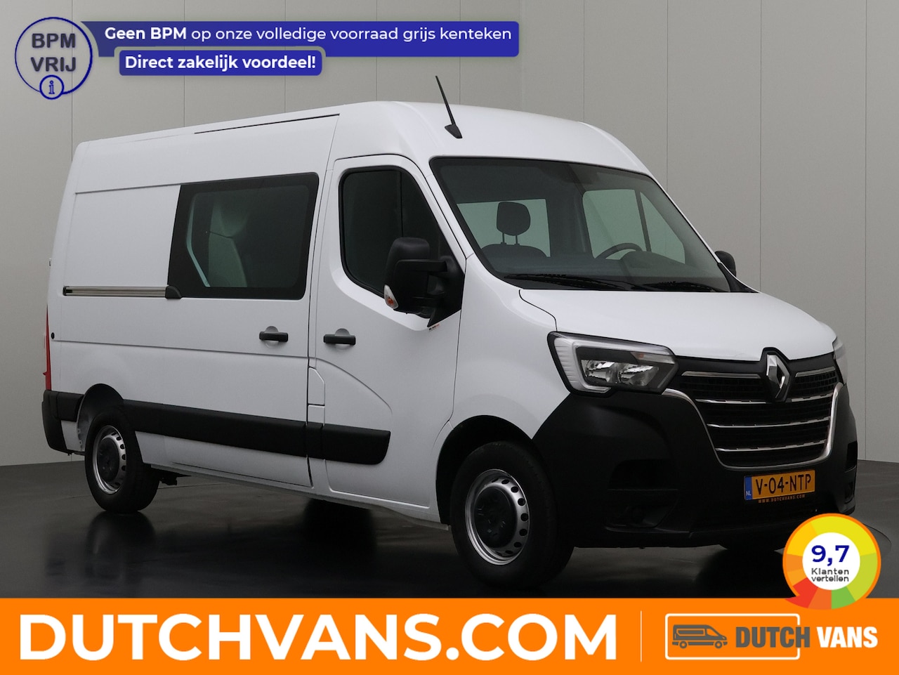 Renault Master - 2.3DCi 150PK L2H2 Dubbele Cabine | 7-Persoons | Multimedia | Airco | Cruise | Betimmering - AutoWereld.nl