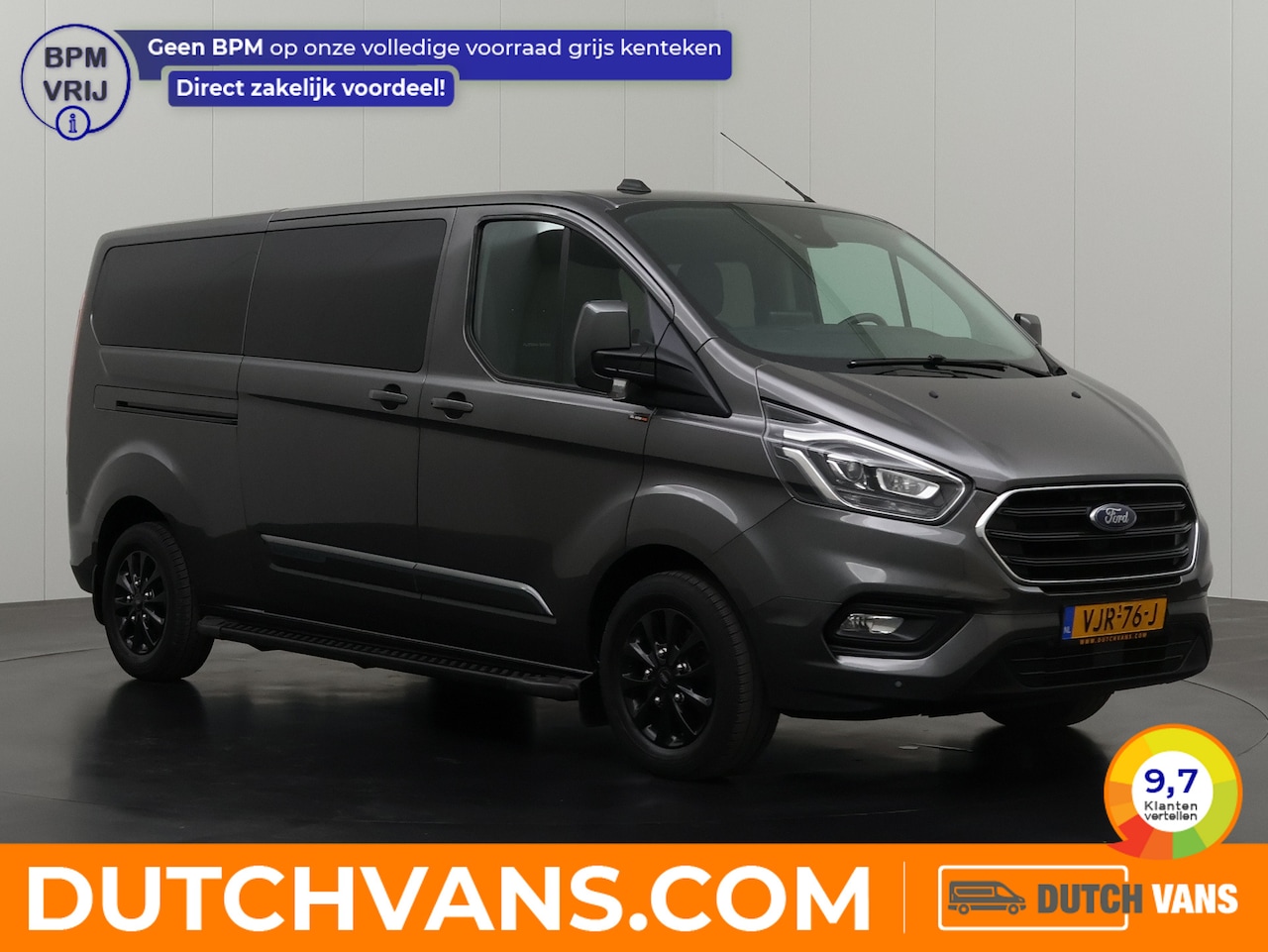 Ford Transit Custom - 2.0TDCI Lang Platinum Edition Dubbele Cabine | Bomvol !! | Leder | Trekhaak | 2xSchuifdeur - AutoWereld.nl
