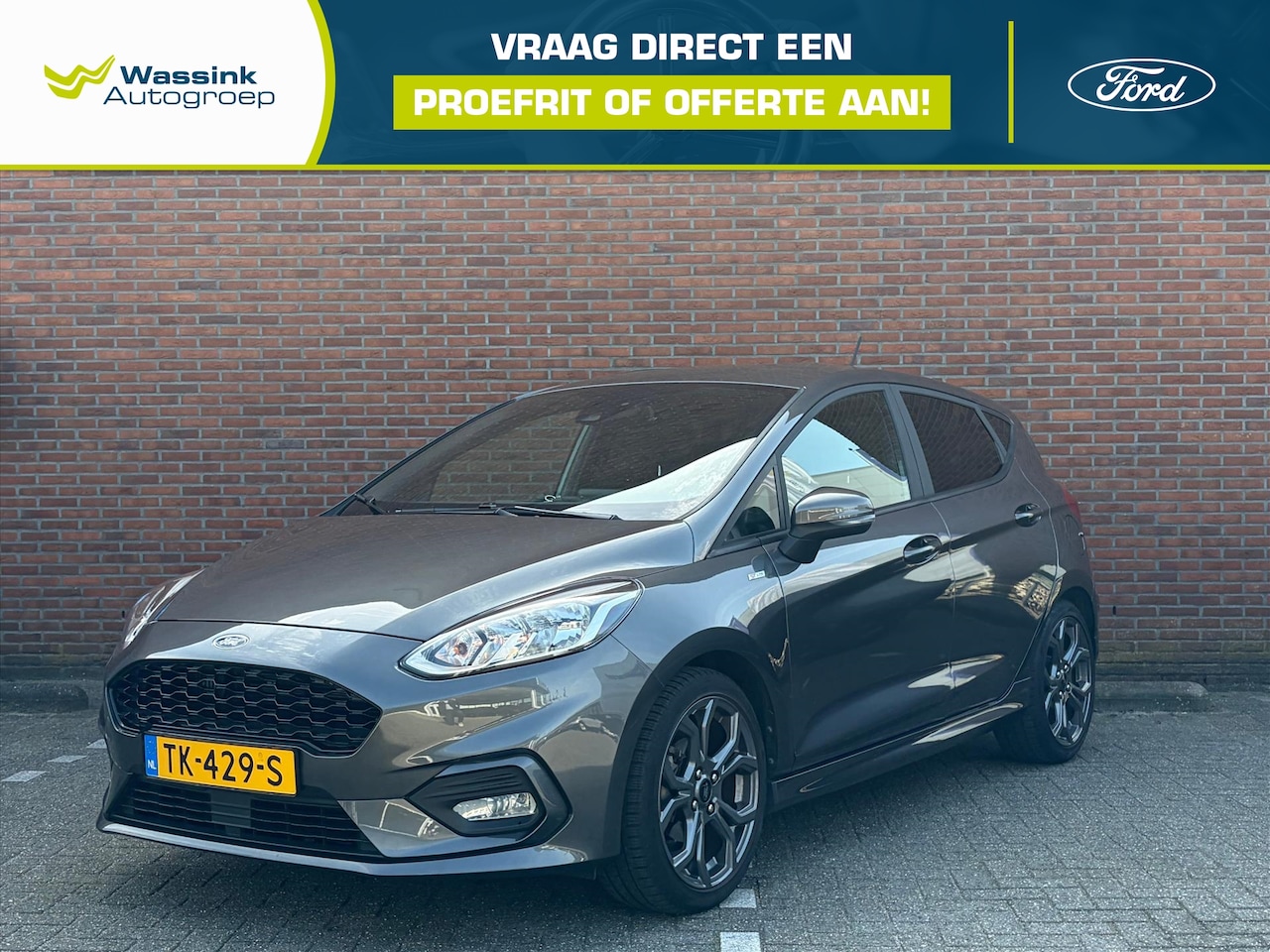 Ford Fiesta - 1.0 EcoBoost 100pk 5dr ST-Line | Navigatie | Airco | Lichtmetalen Velgen | - AutoWereld.nl