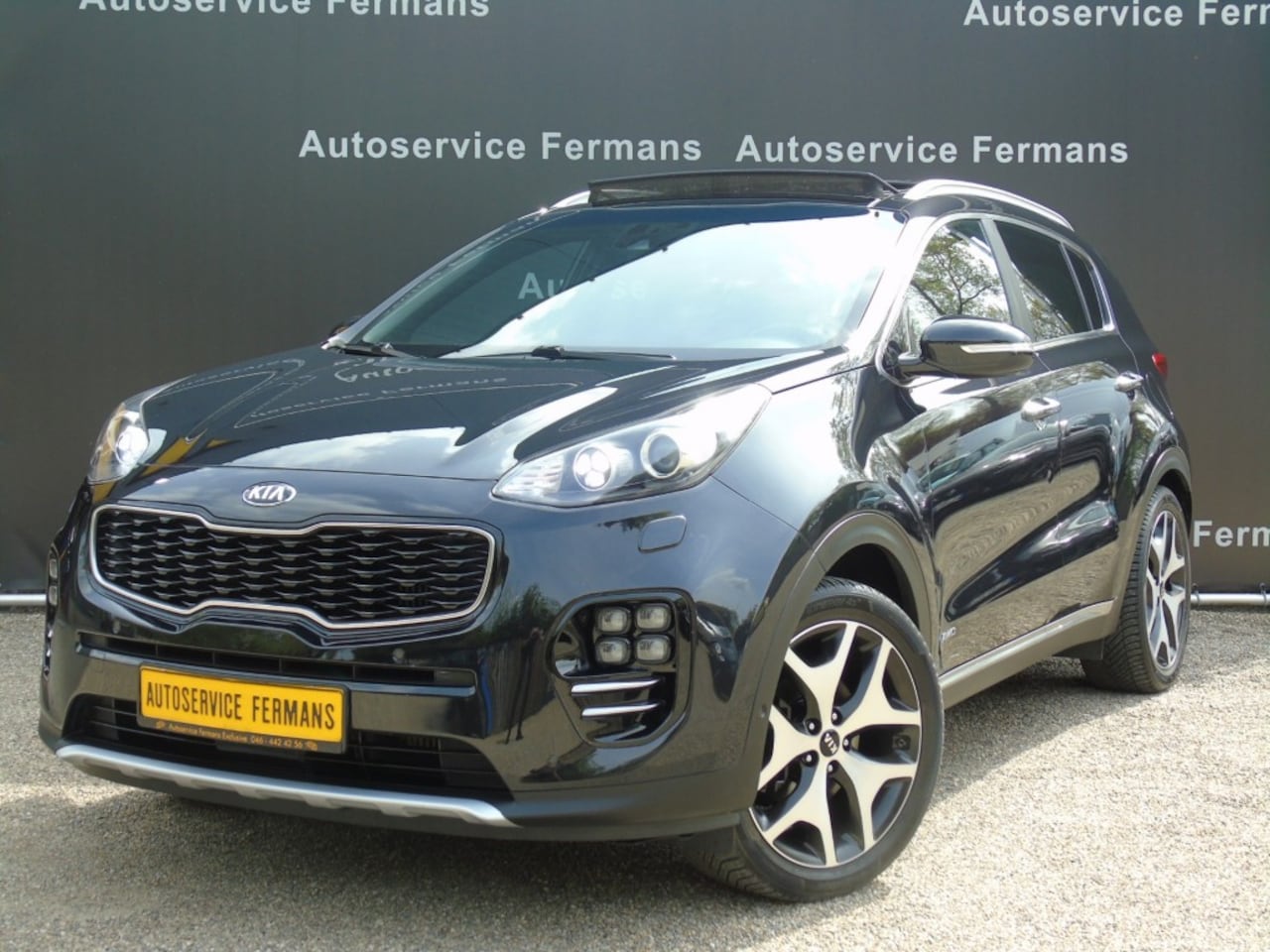 Kia Sportage - 1.6t GDI 4WD GT-LINE Automaat - 2016 - 1067dkm-leder-panodak - AutoWereld.nl