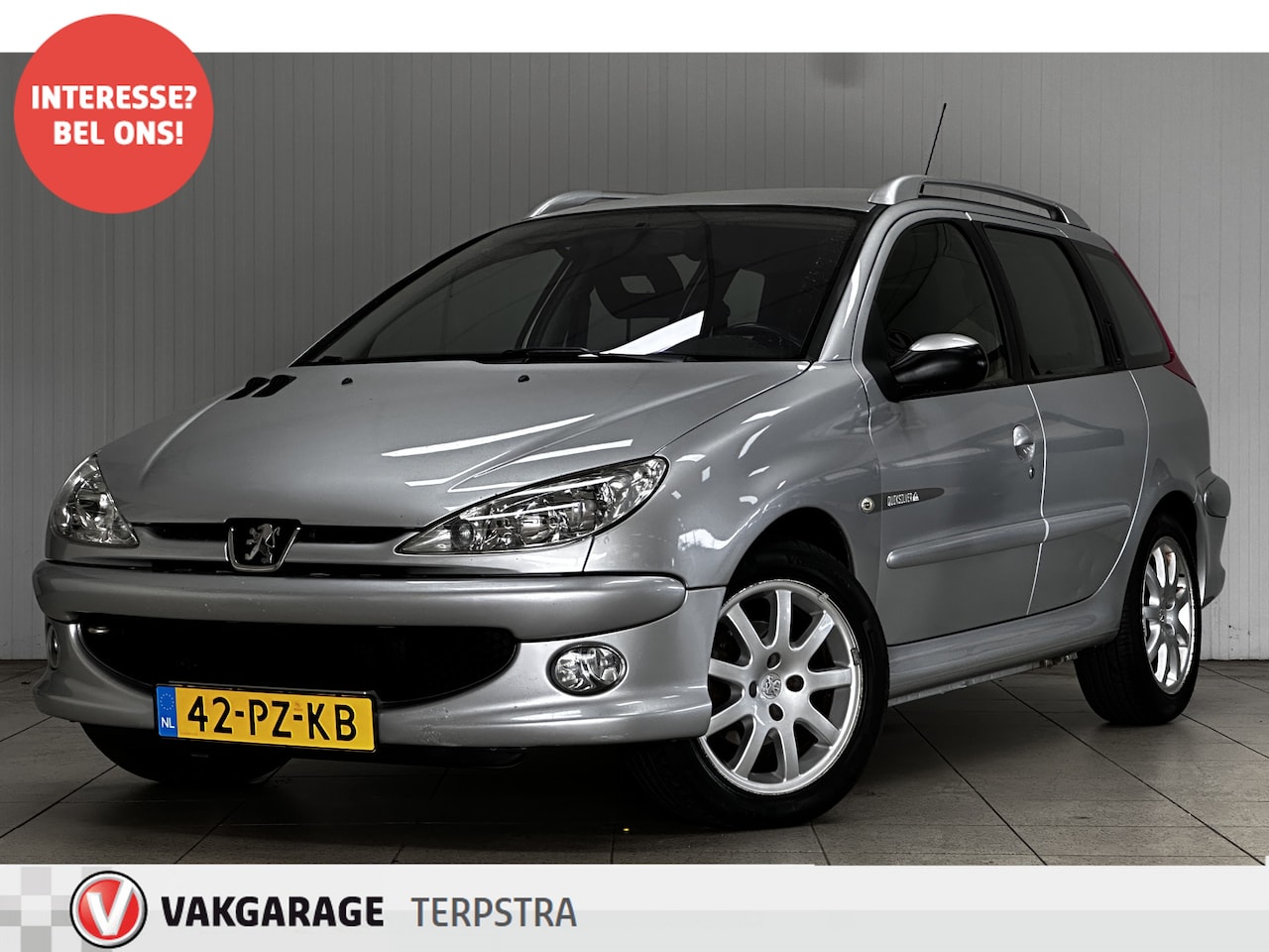 Peugeot 206 SW - 1.6-16V Quiksilver/ Clima/ Elek.Pakket/ C.V. Afstand/ 16''LMV/ Dakrail/ Multi-Stuur/ APK t - AutoWereld.nl