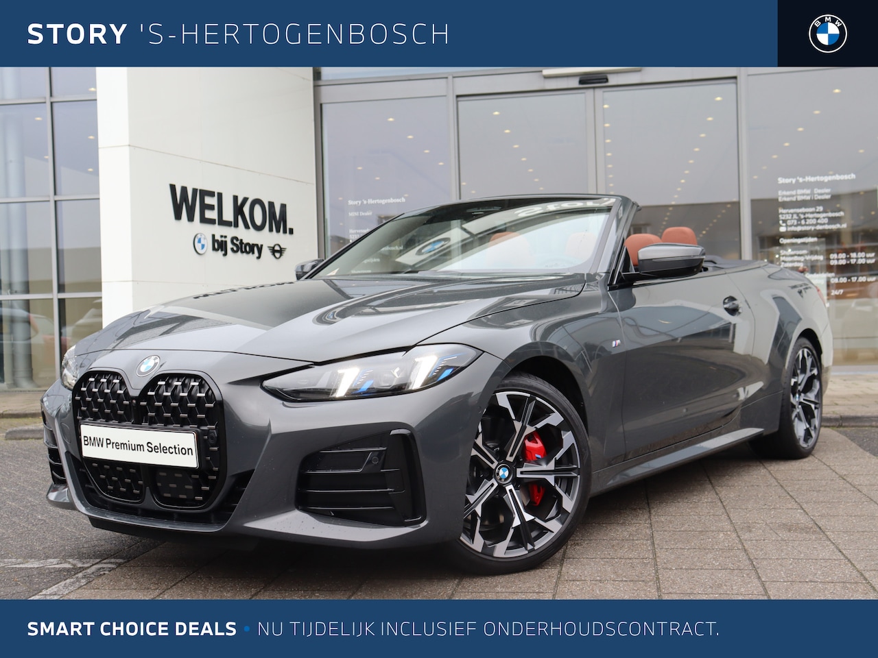 BMW 4-serie Cabrio - 430i xDrive High Executive M Sport Automaat / Air Collar / Adaptieve LED / M Adaptief onde - AutoWereld.nl