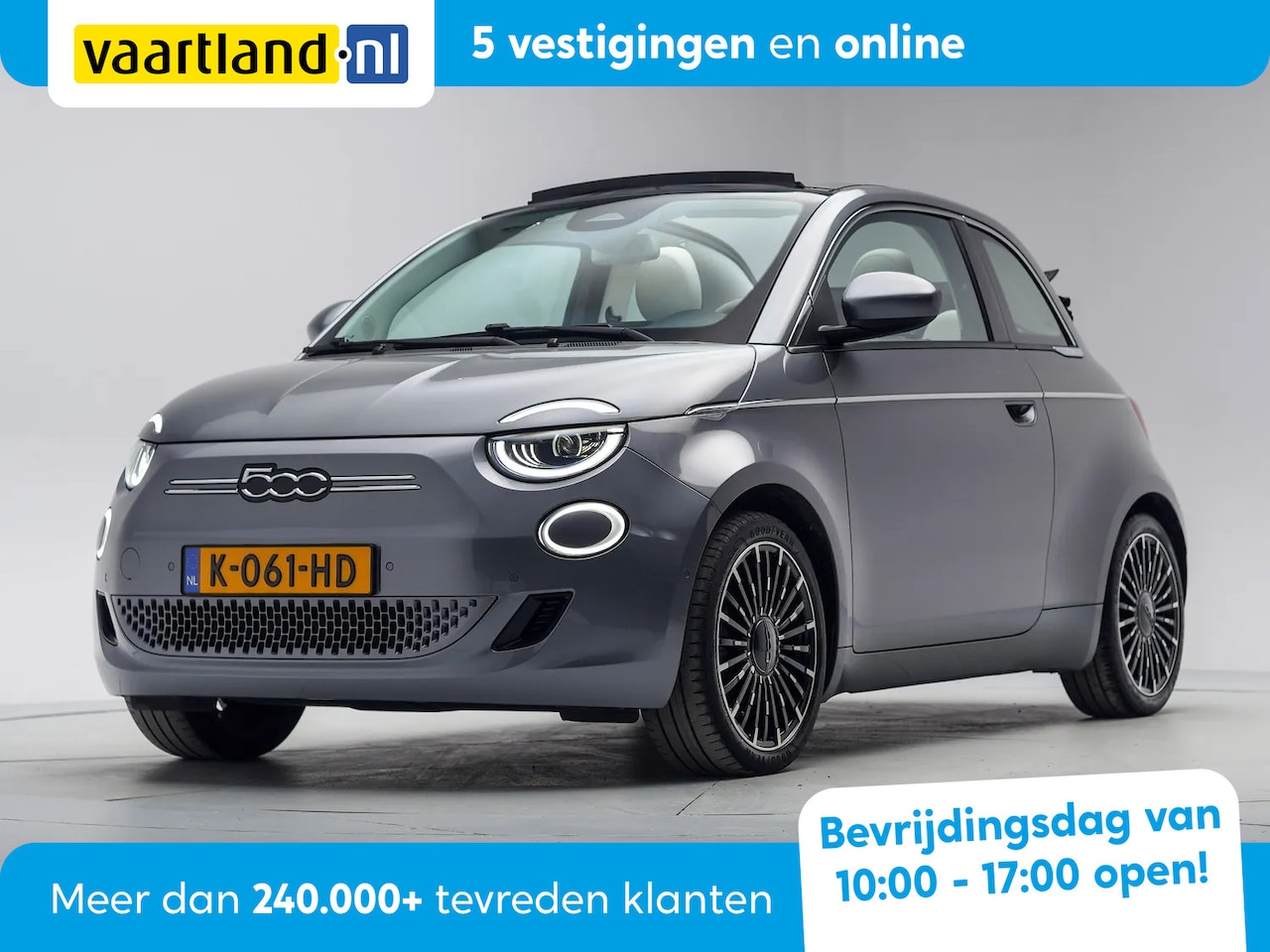 Fiat 500 - 500e 42 kWh La Prima 3-Fase [ LED Navi Leder Apple/Android ] - AutoWereld.nl