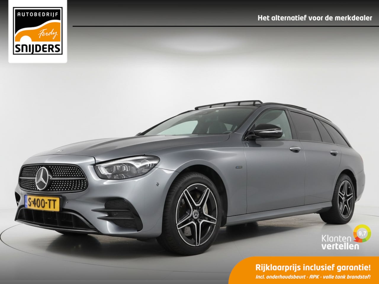 Mercedes-Benz E-klasse Estate - 300 de AMG Night Ed. SOH 97% | Panorama | Widescreen | Leer | Burmester | Afn.Trekhaak - R - AutoWereld.nl