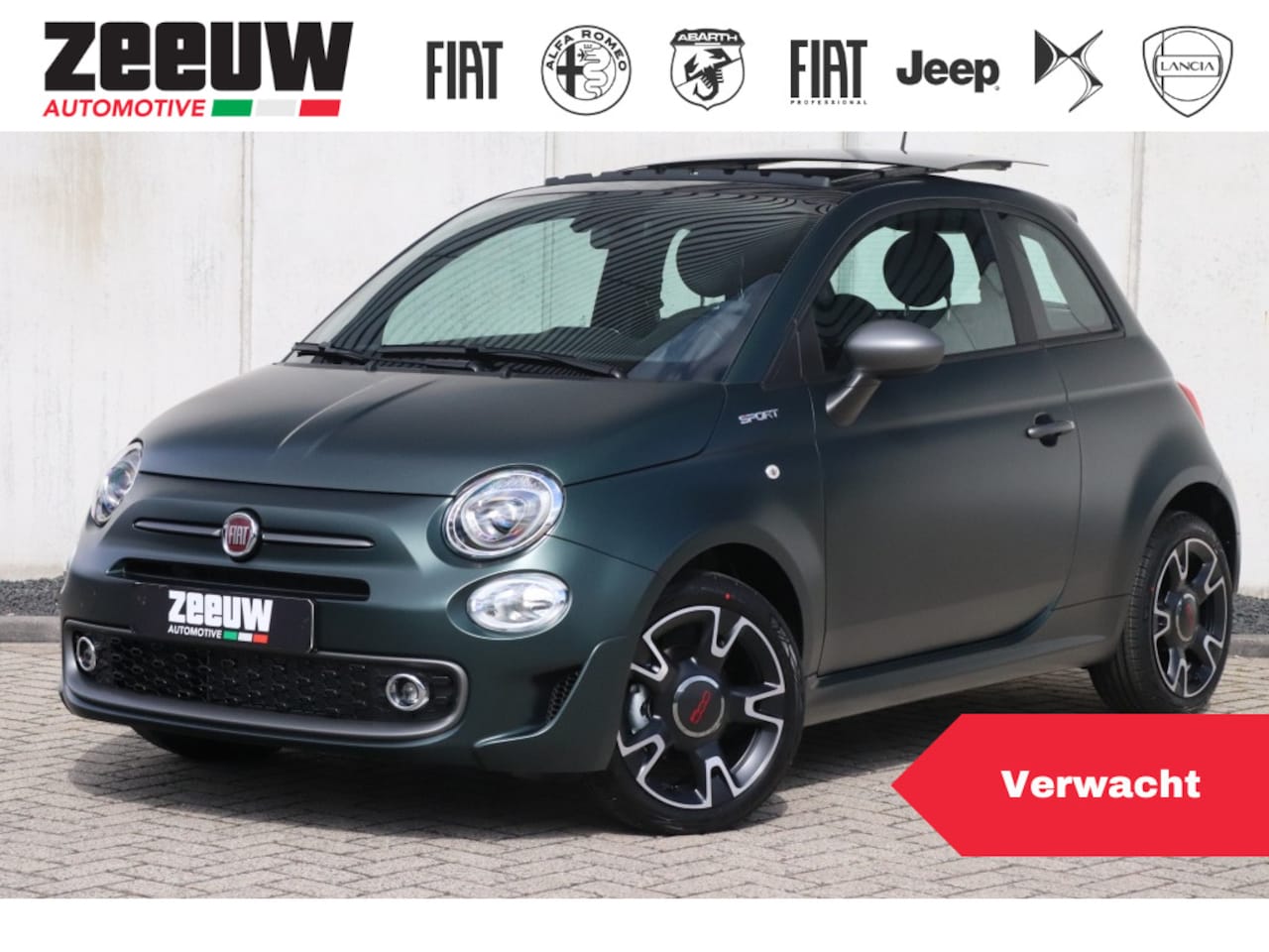 Fiat 500 - 1.0 Hybrid 70 PK Sport | Schuifdak | Carplay | Clima | 16" - AutoWereld.nl