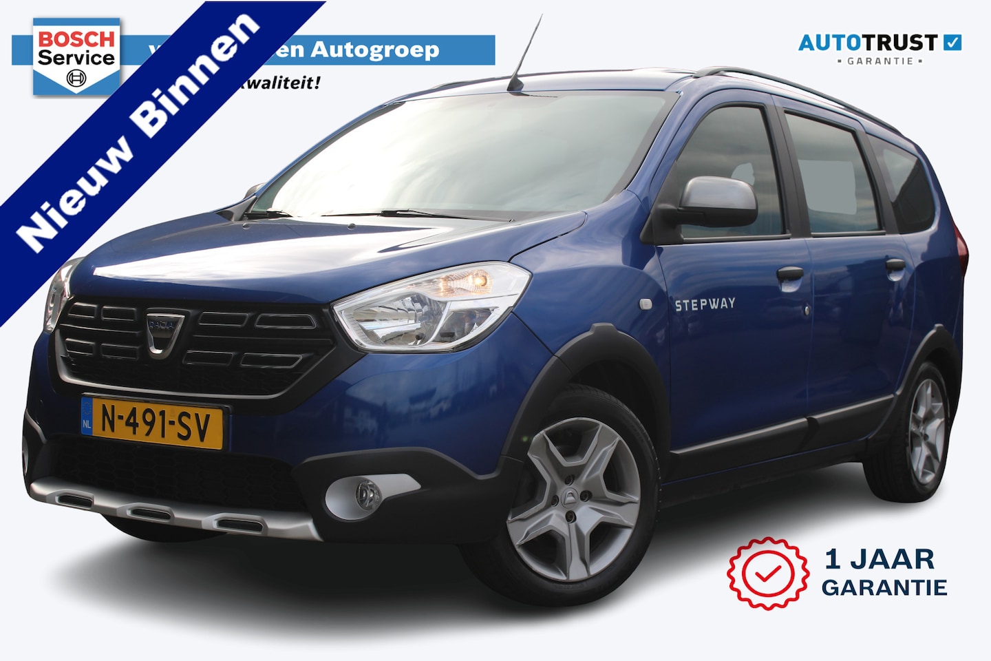 Dacia Lodgy - 1.3 TCe Stepway 5p | incl. 12 maanden garantie | Trekhaak | Navigatie | Airco | Parkeersen - AutoWereld.nl