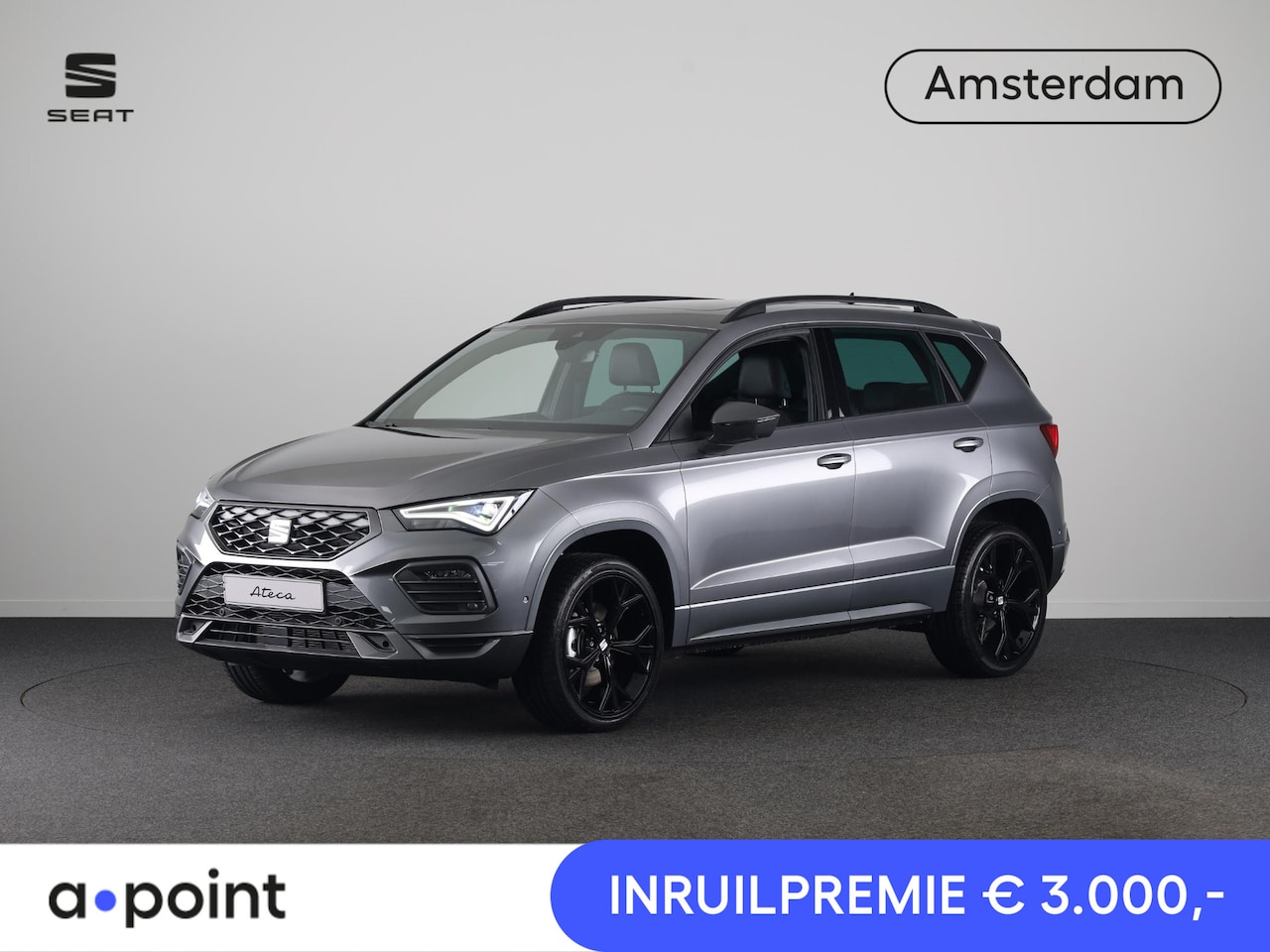 SEAT Ateca - 1.5 TSI FR Business Intense | Velgen 'Exclusive Glossy Black', 19 inch | Kuipstoelen, Dina - AutoWereld.nl