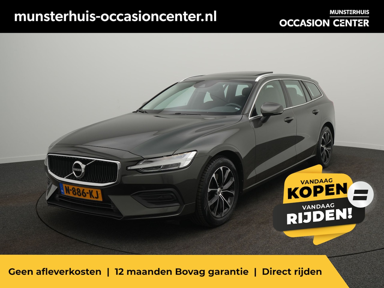 Volvo V60 - 2.0 B3 Momentum Business - RIJKLAARPRIJS - All Seasonbanden - Achteruitrijcamera - Elektri - AutoWereld.nl