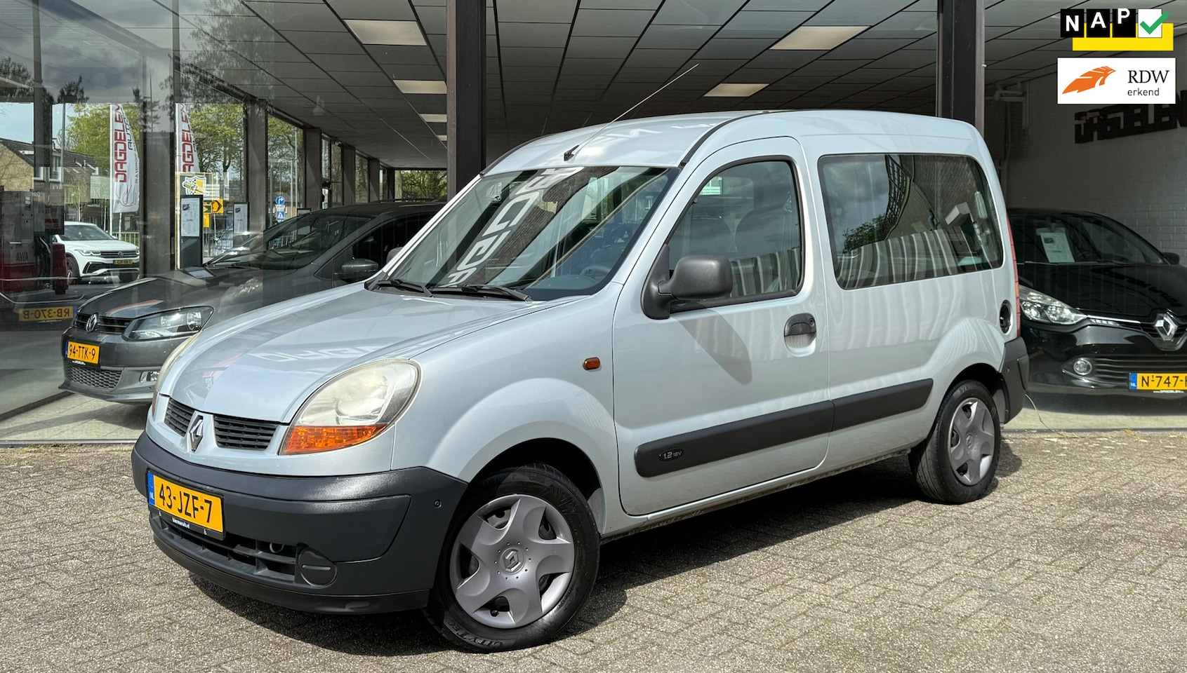 Renault Kangoo - 1.2-16V AIRCO | ROLSTOEL | KNIELSYSTEEM | BIERMAN - AutoWereld.nl