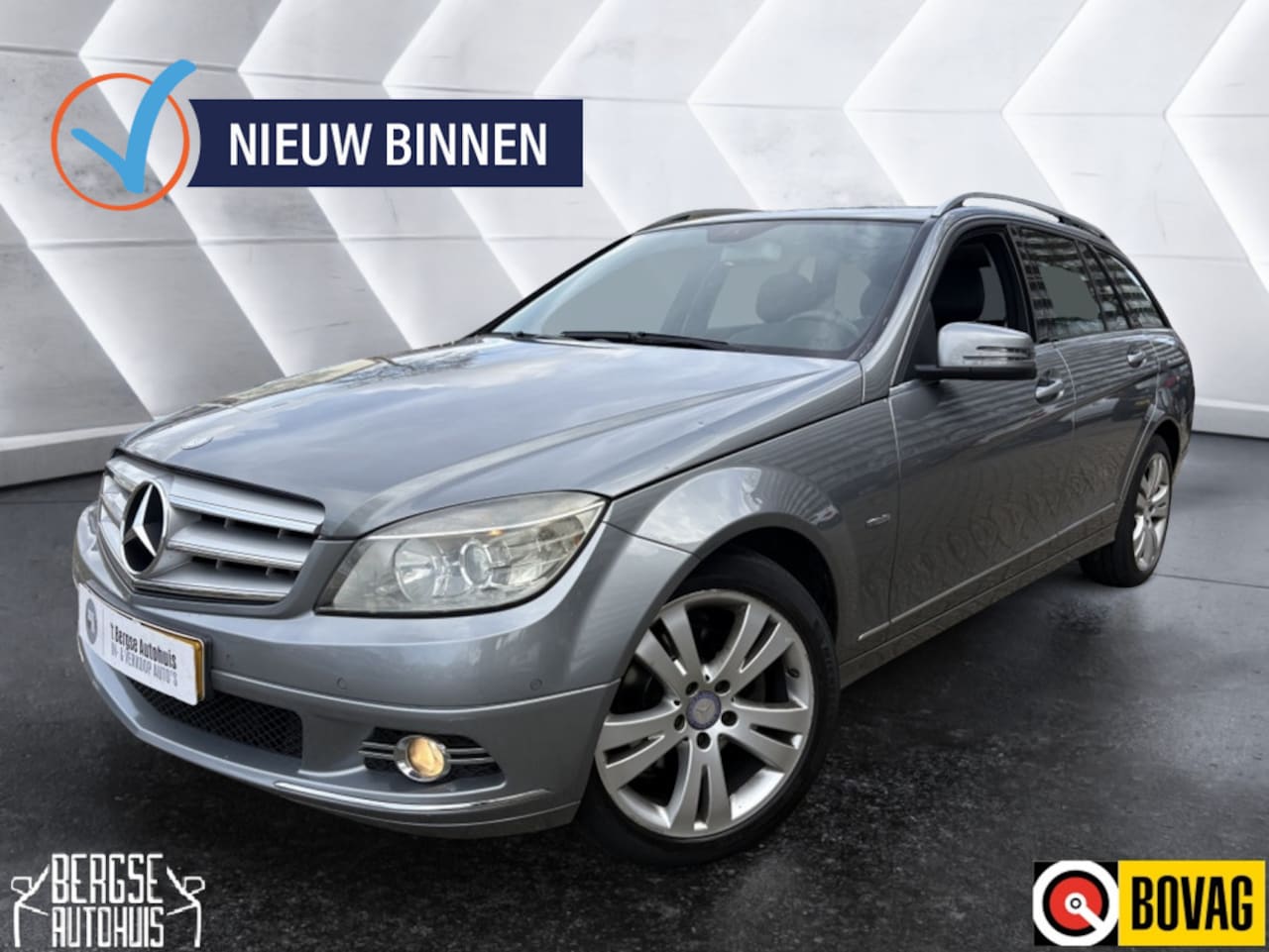 Mercedes-Benz C-klasse Estate - 180 K Bl.E.BnsEd.Av. AUT. ECC CRUISE NAVI - AutoWereld.nl