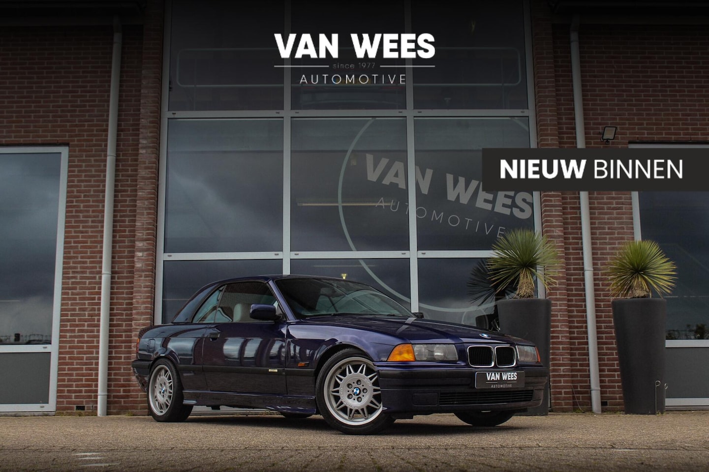 BMW 3-serie Cabrio - 320i E36 | HiFi audio | Motorsport velgen | Montrealblau | Leer | Sportstuur | Stoelverwar - AutoWereld.nl